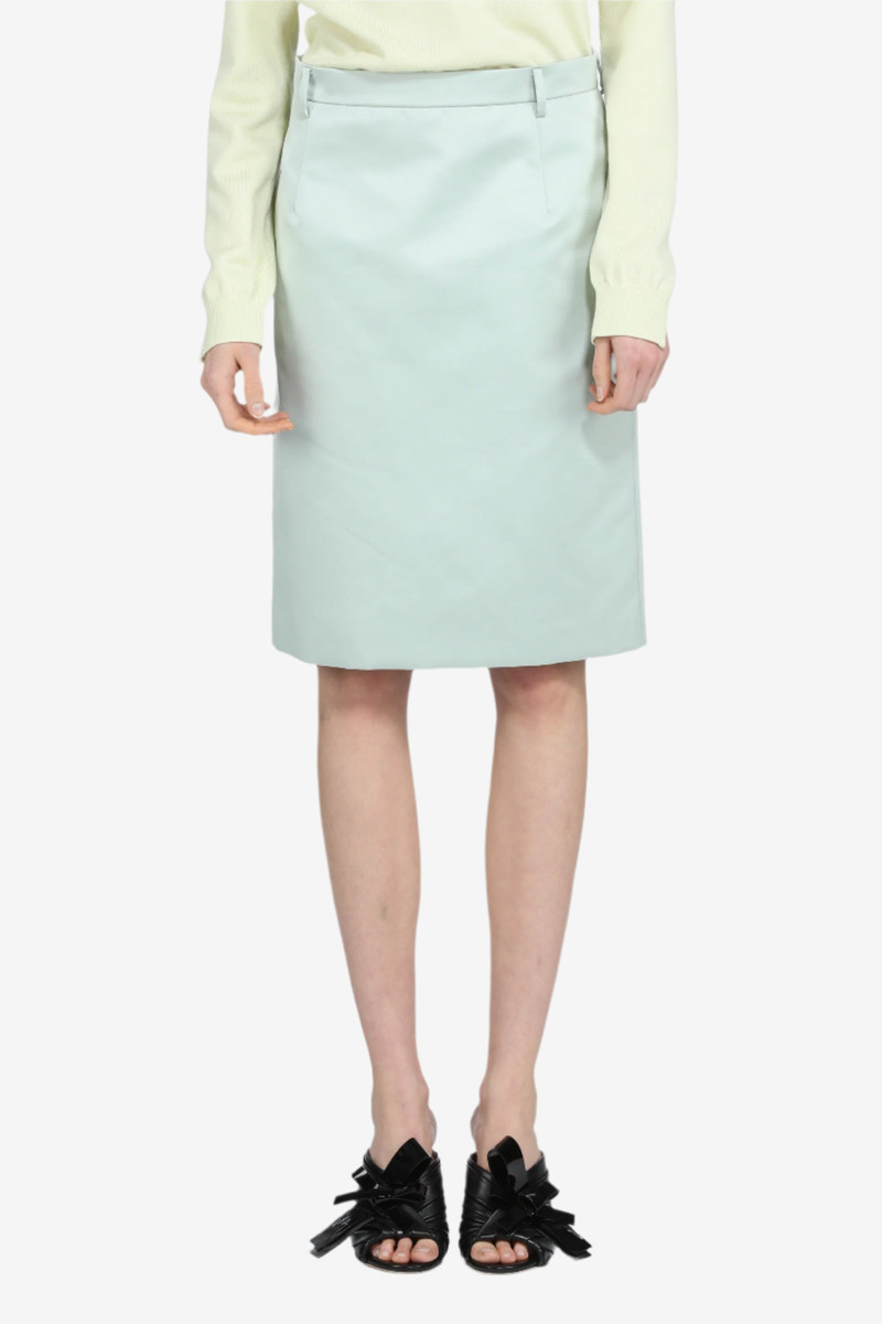 SATIN PENCIL SKIRT 1