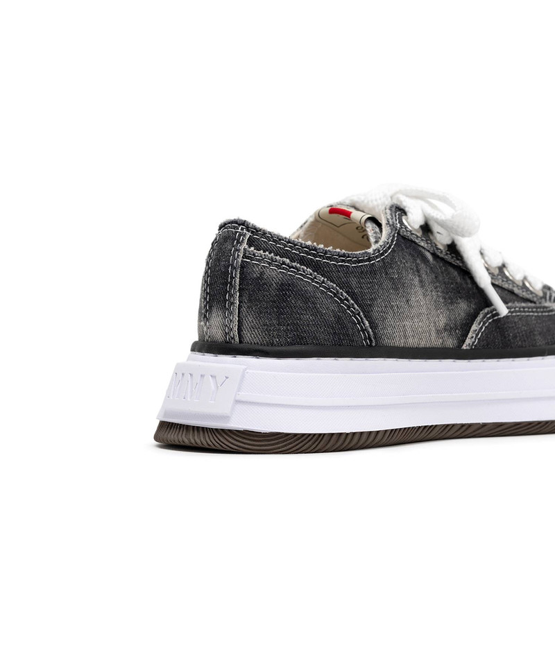 "YUCCA" OG Sole Bleach-Wash Denim Canvas Low-top Sneaker 9