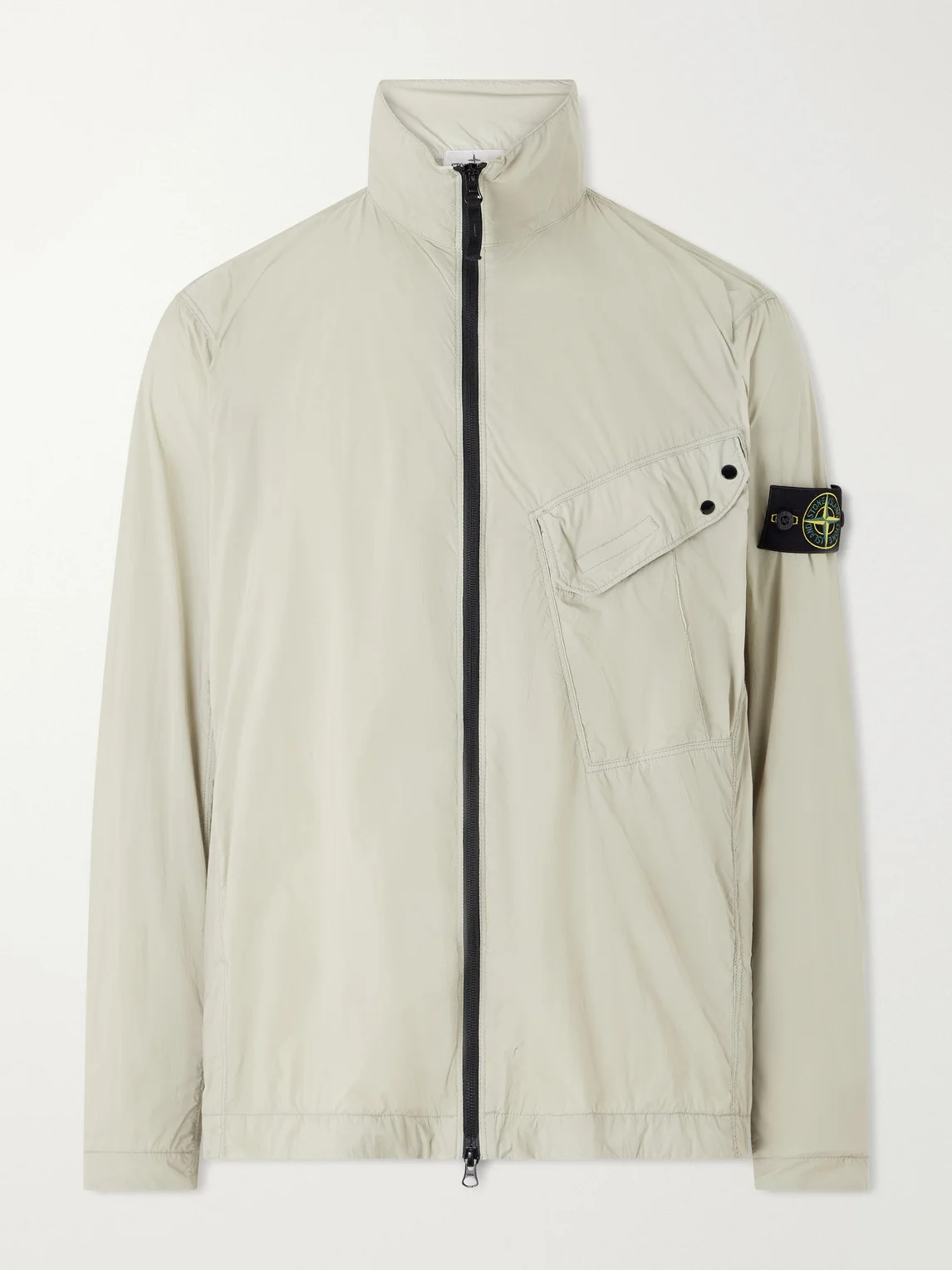 Logo-Appliquéd Garment-Dyed Shell Jacket - 1