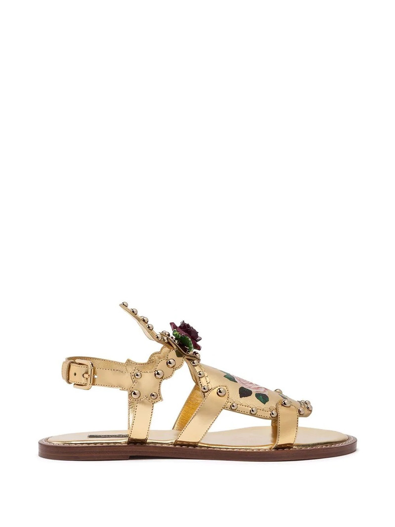 floral-print gladiator sandals 5