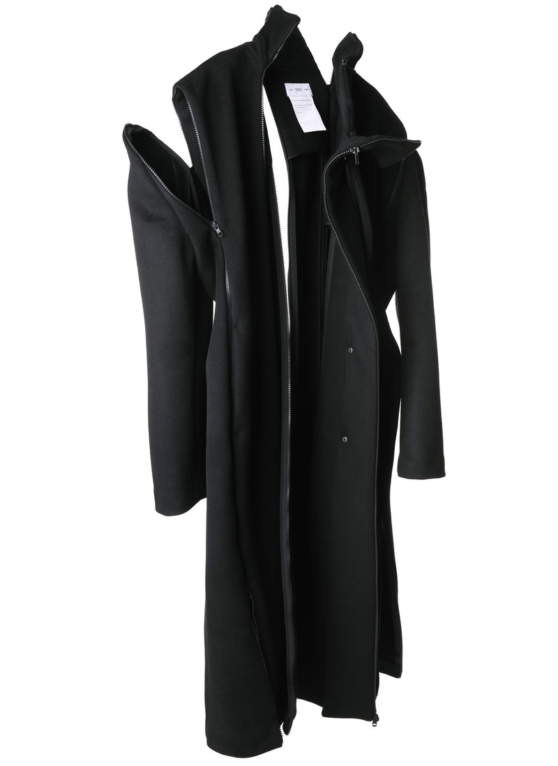 POST ARCHIVE FACTION (PAF) 5.0 COAT CENTER (BLACK) | REVERSIBLE