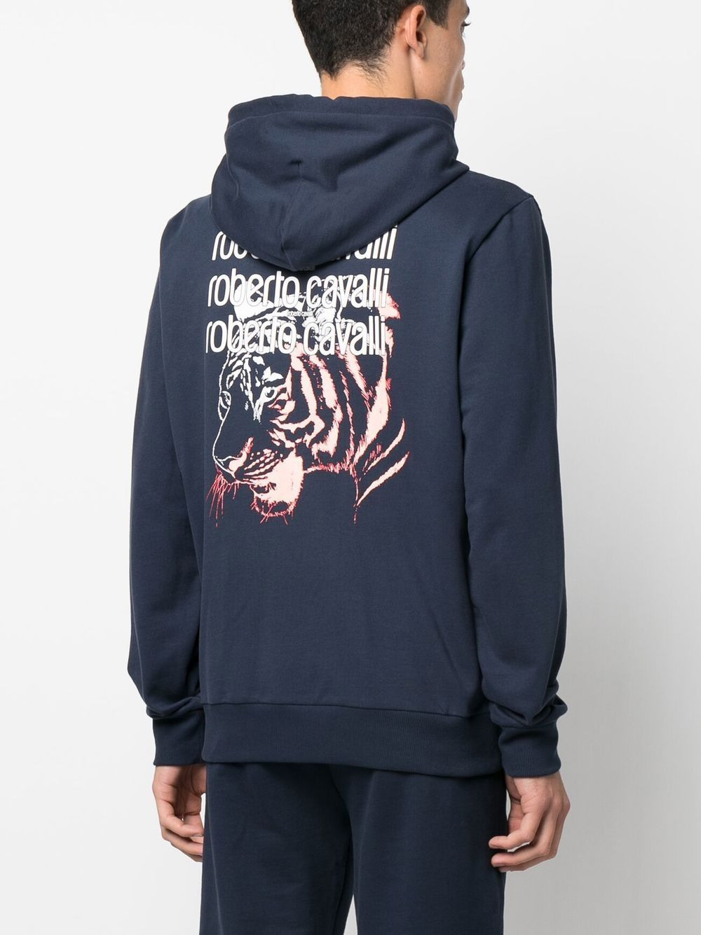logo-print zip-up hoodie - 4