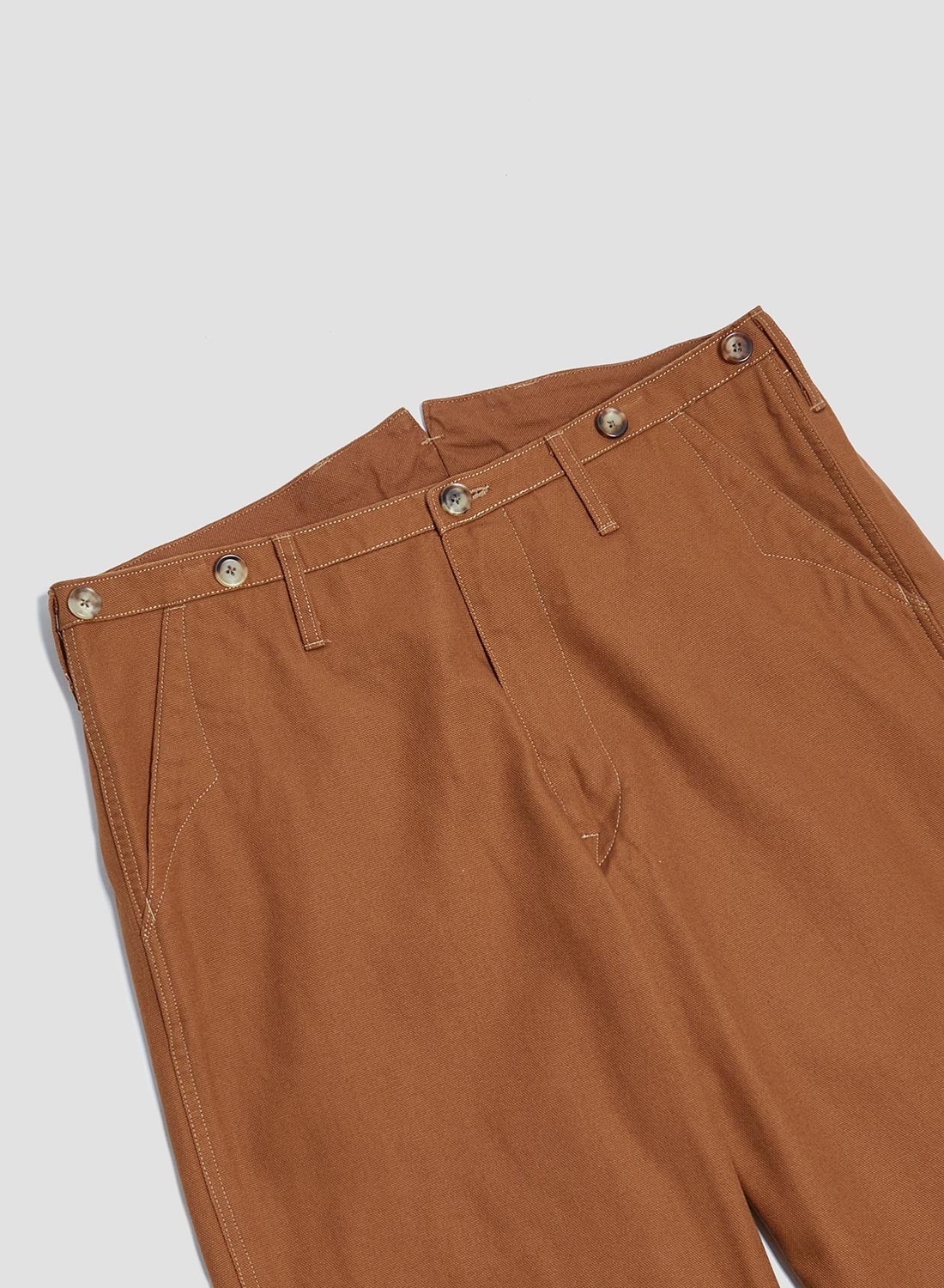 Adjustable Costume Duck Style Baggy Pants Brown - 2