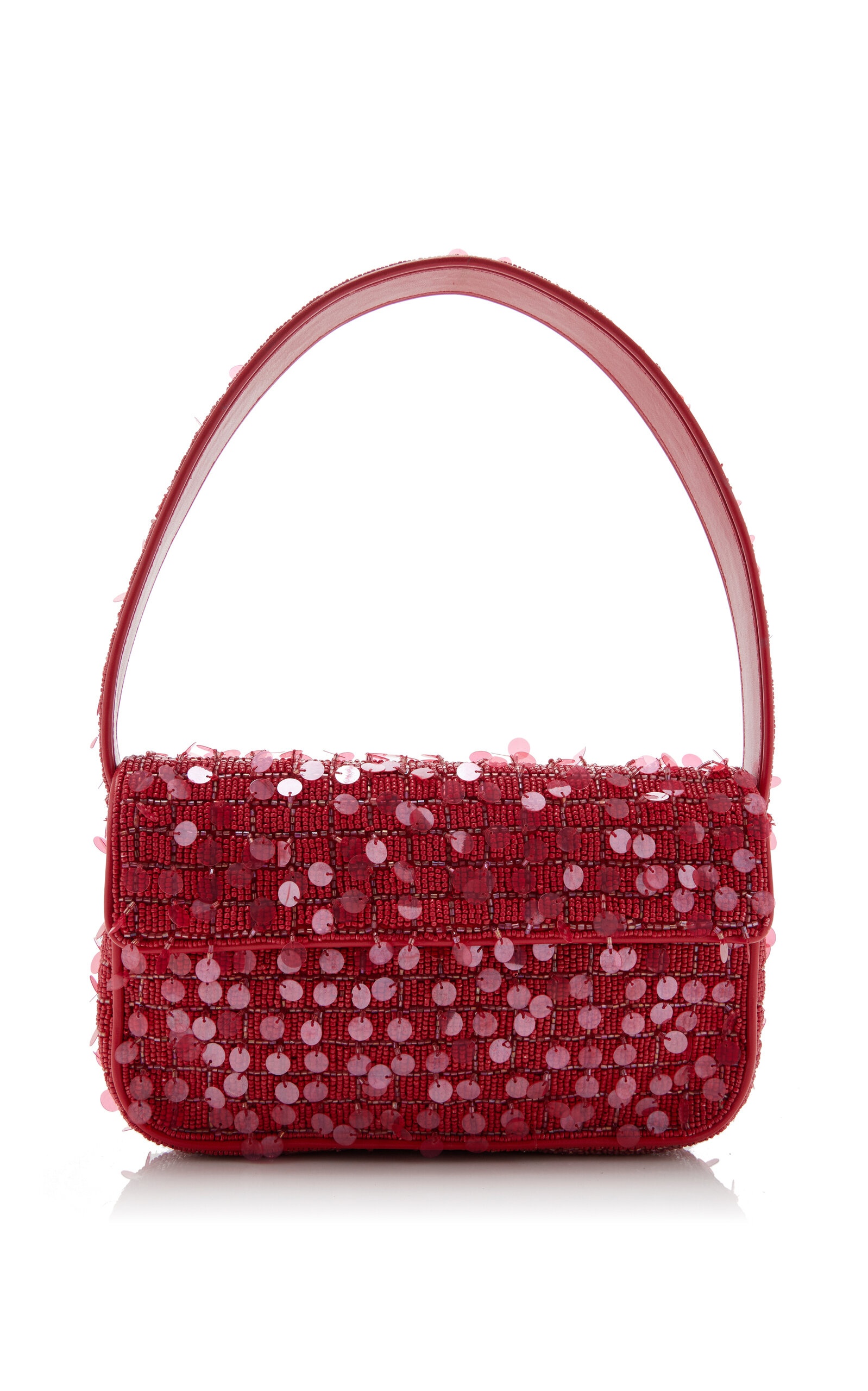 Tommy Sequin-Embroidered Beaded Bag red - 1