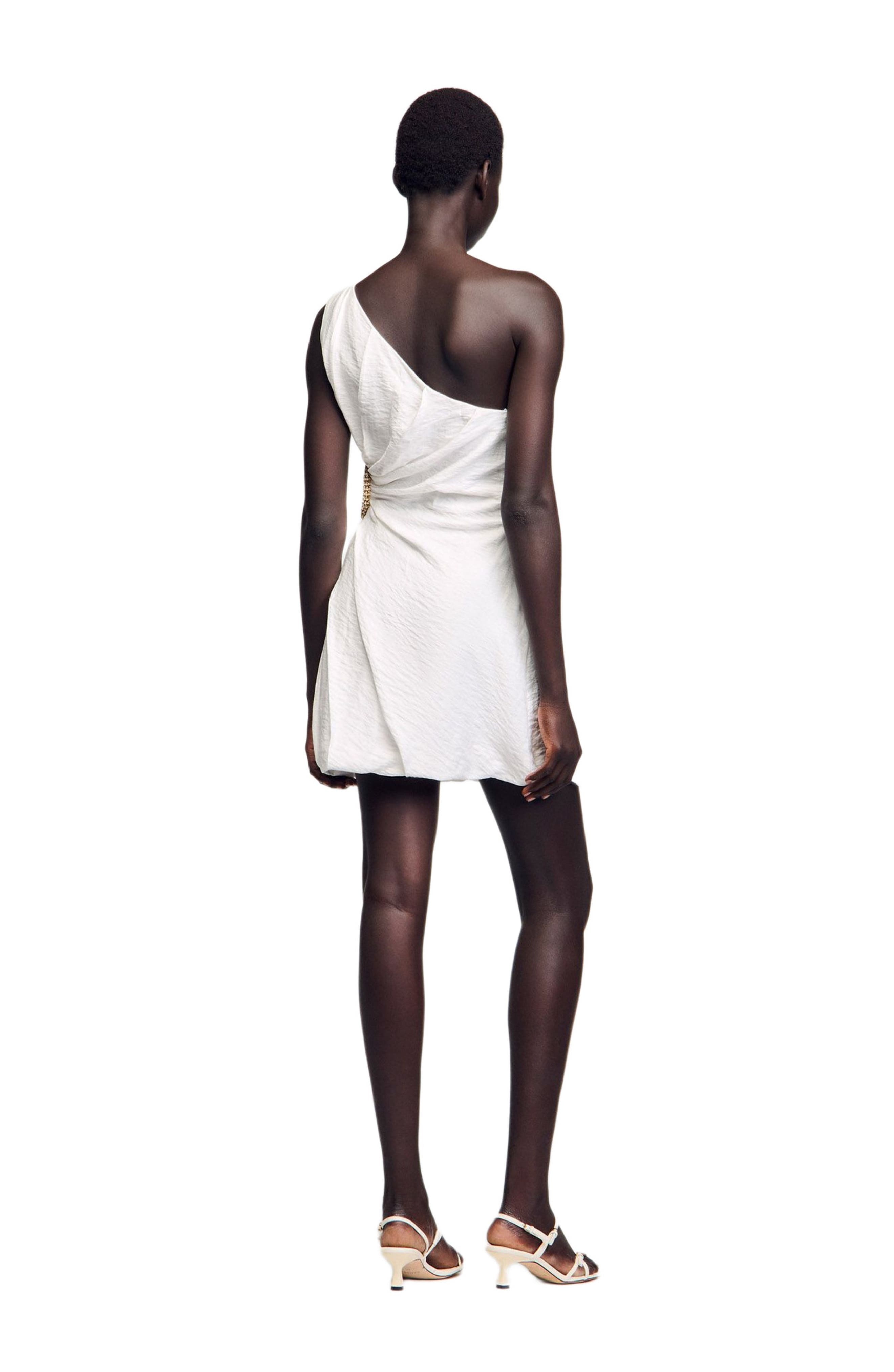 SANDRO Short asymmetrical dress in White at Nordstrom - 2