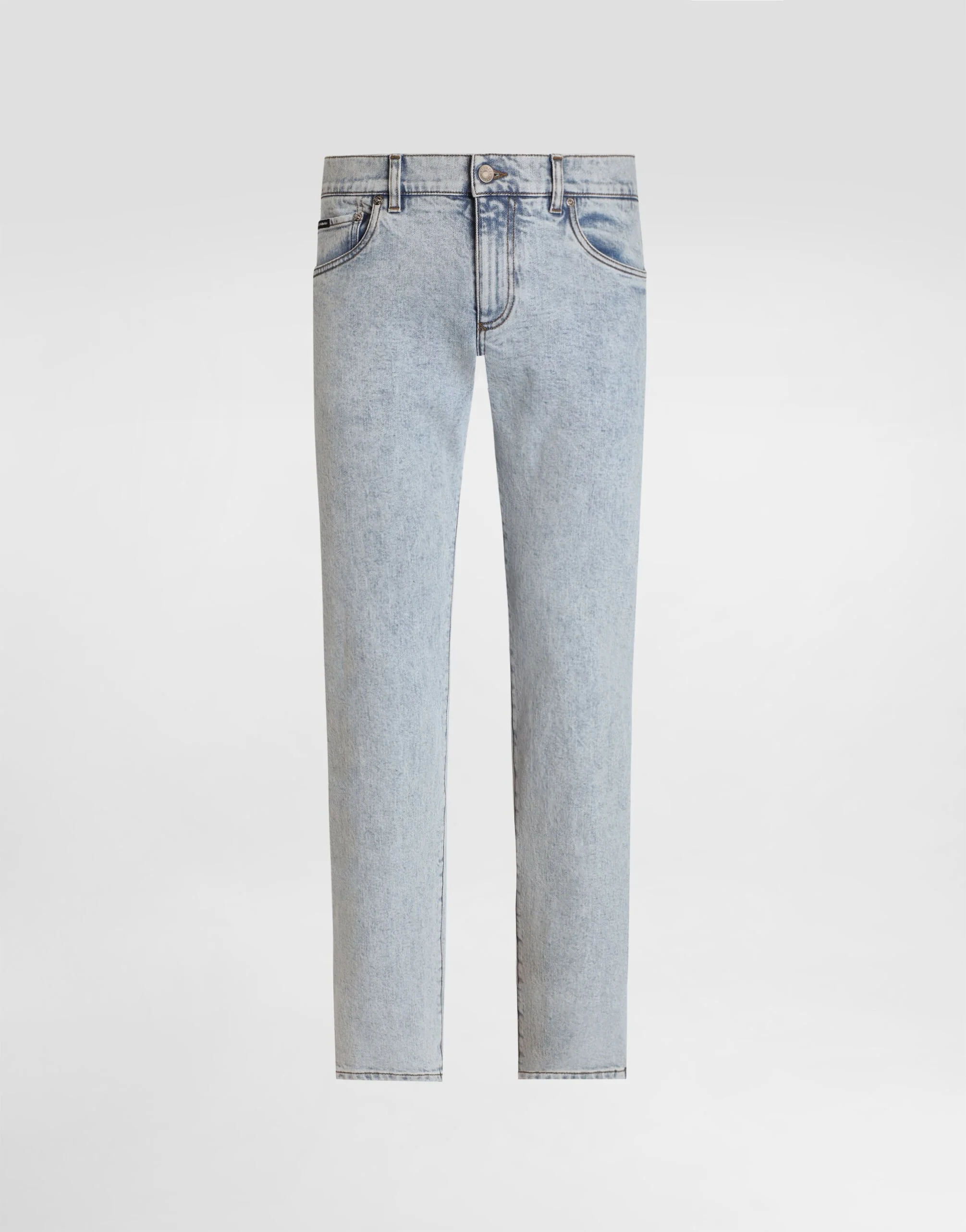 Slim-fit stretch cotton jeans with tag - 1