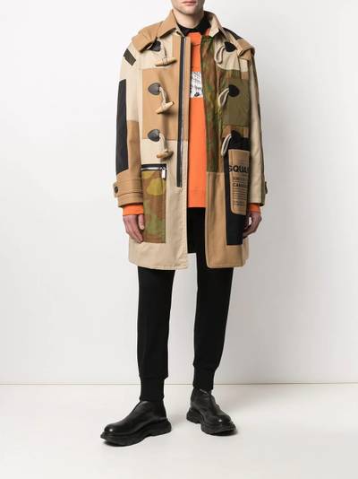 DSQUARED2 toggle-fastening camouflage-print coat outlook