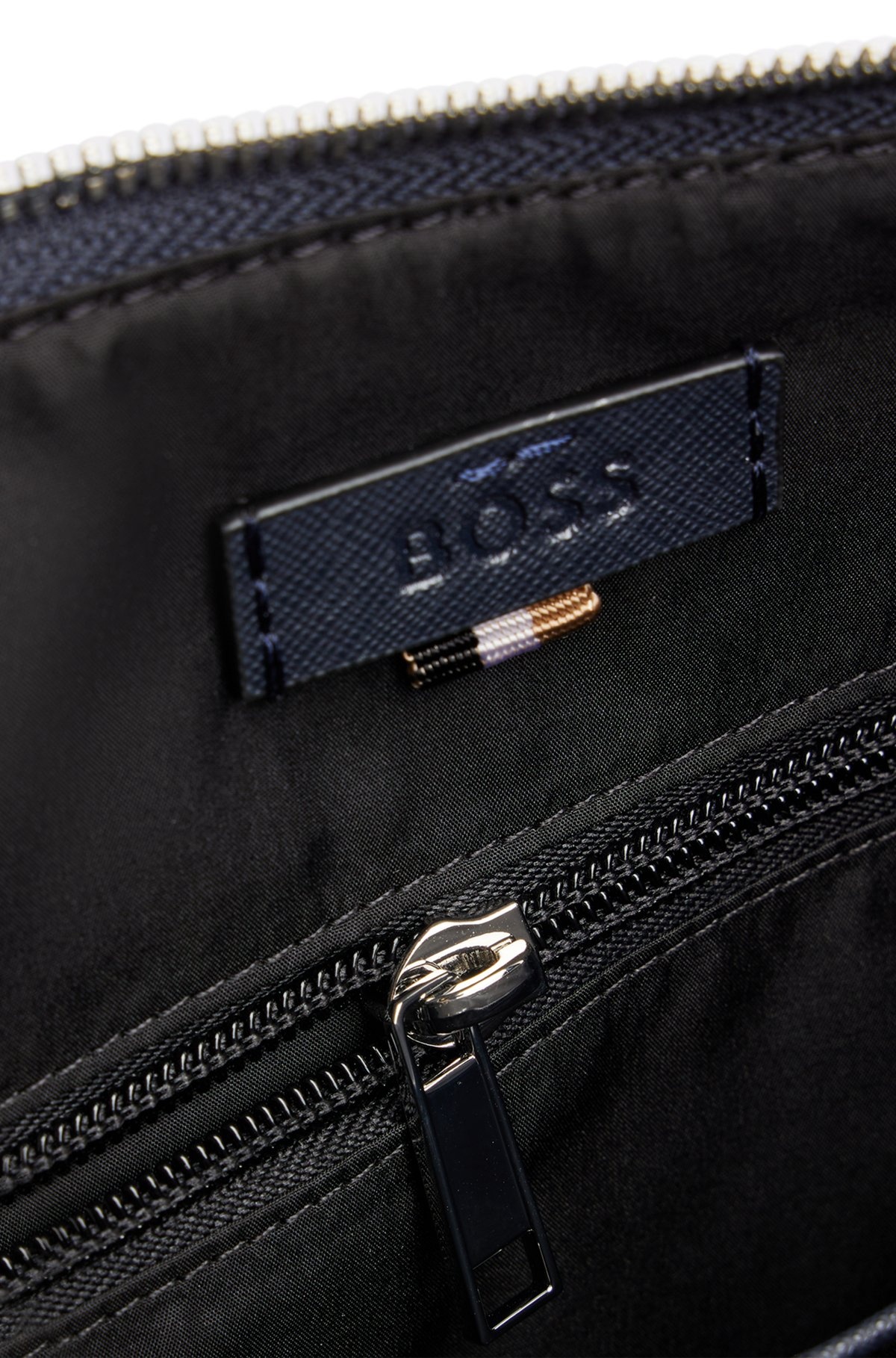 STRUCTURED-LEATHER ENVELOPE BAG WITH LOGO DETAIL - 6