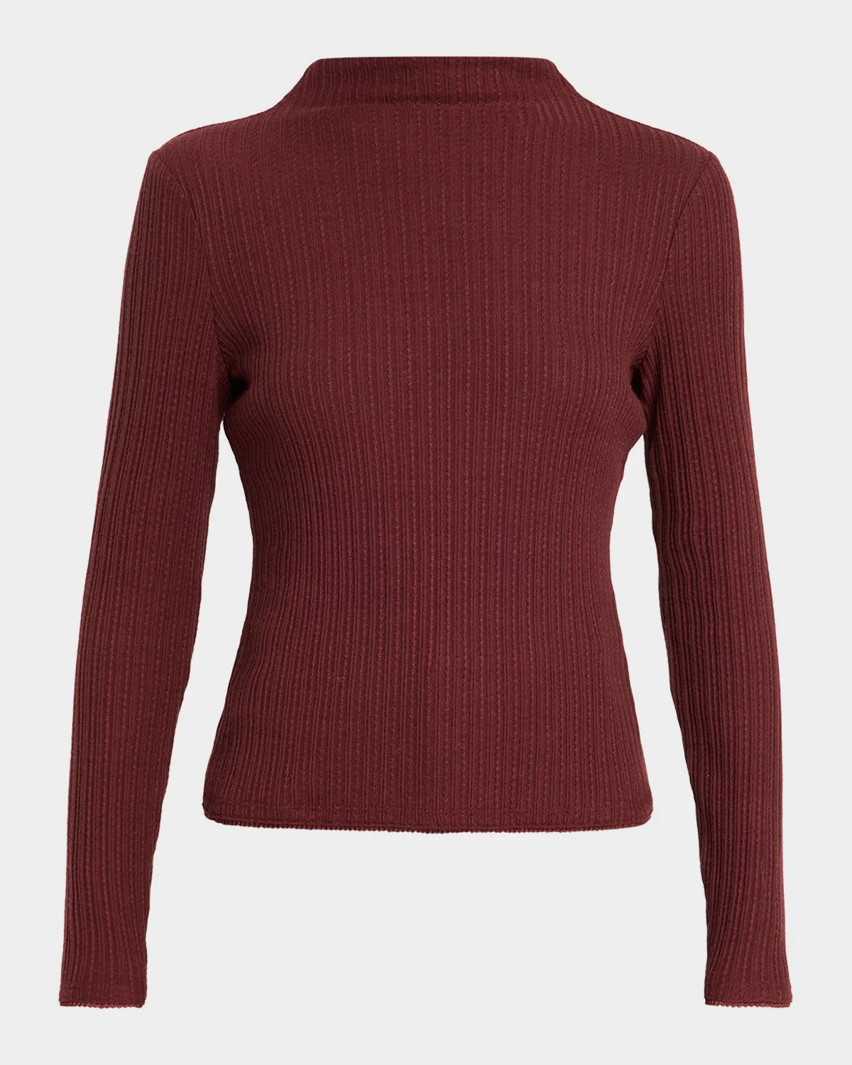 Nadja Ribbed Mock-Neck Top - 1