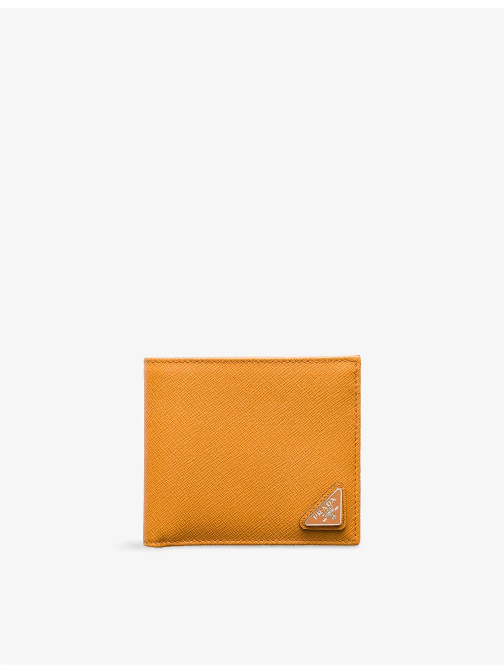 Logo-plaque Saffiano leather wallet - 1