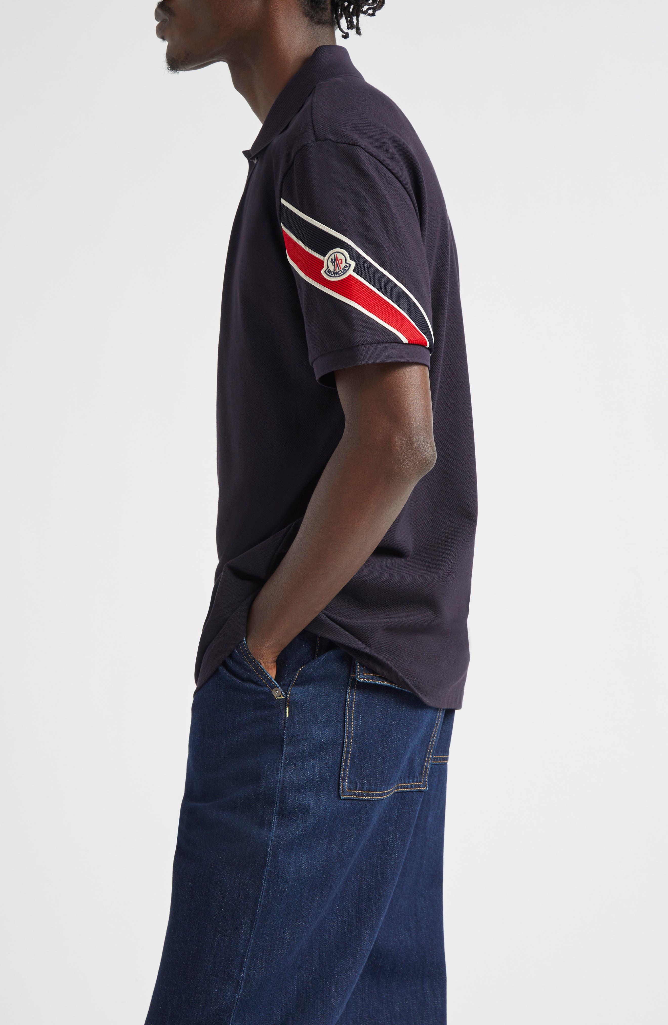 Stripe Logo Cotton Polo - 3