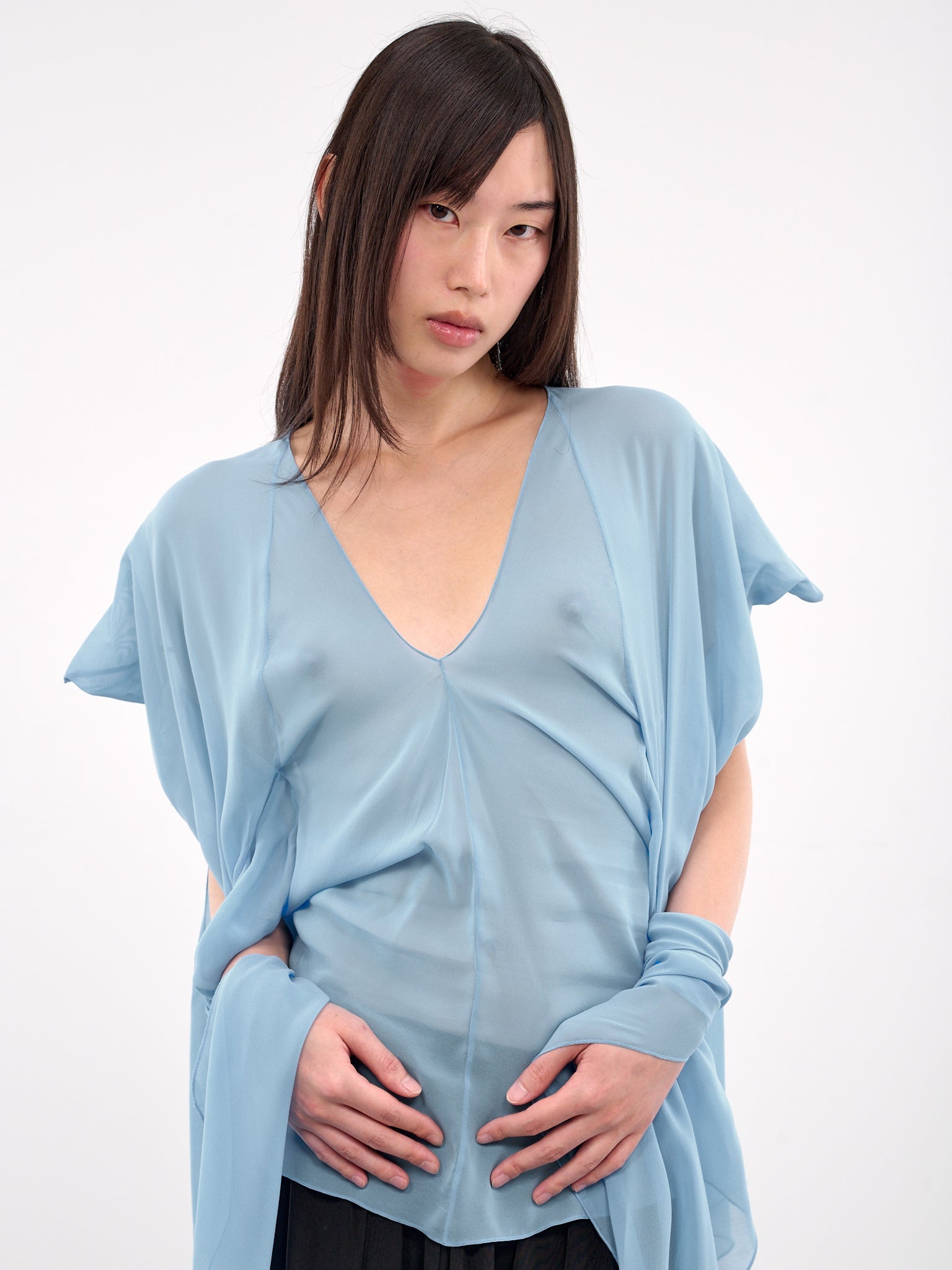 Draped Trim Blouse - 4