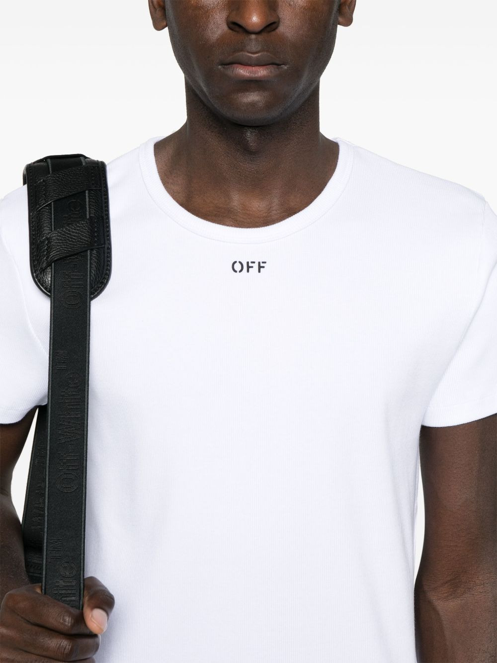 Off-stamp ribbed T-shirt - 4
