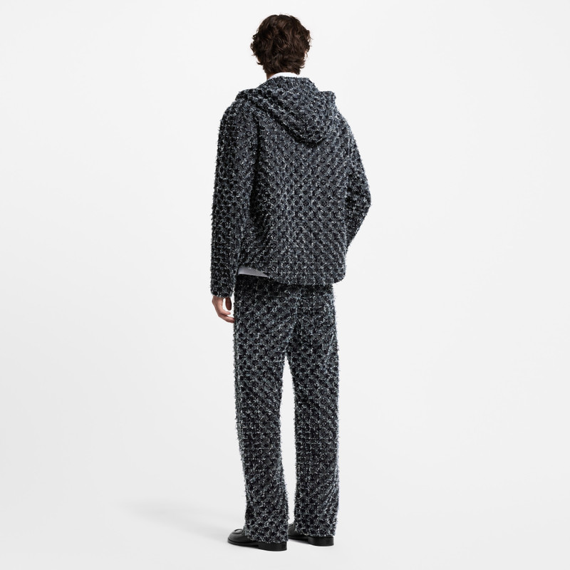 Flocked Monogram Denim Hoodie 3