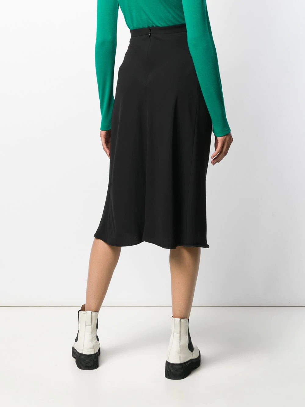 draped midi skirt - 4