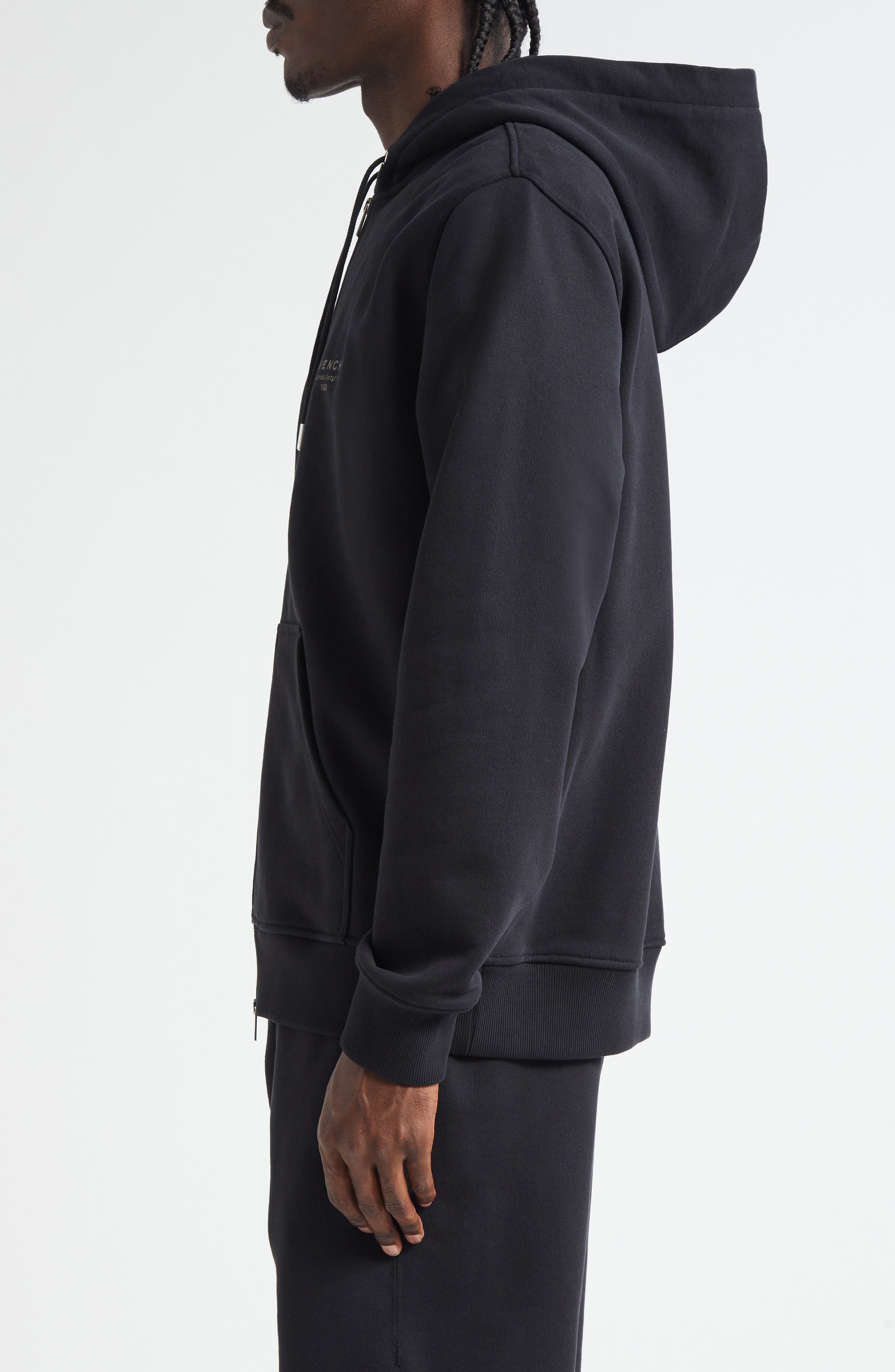 Givenchy Regular Fit Zip Hoodie in Black at Nordstrom - 4