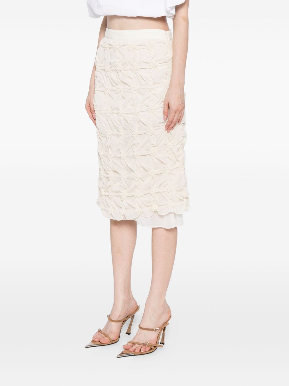 scrunched chiffon skirt - 3