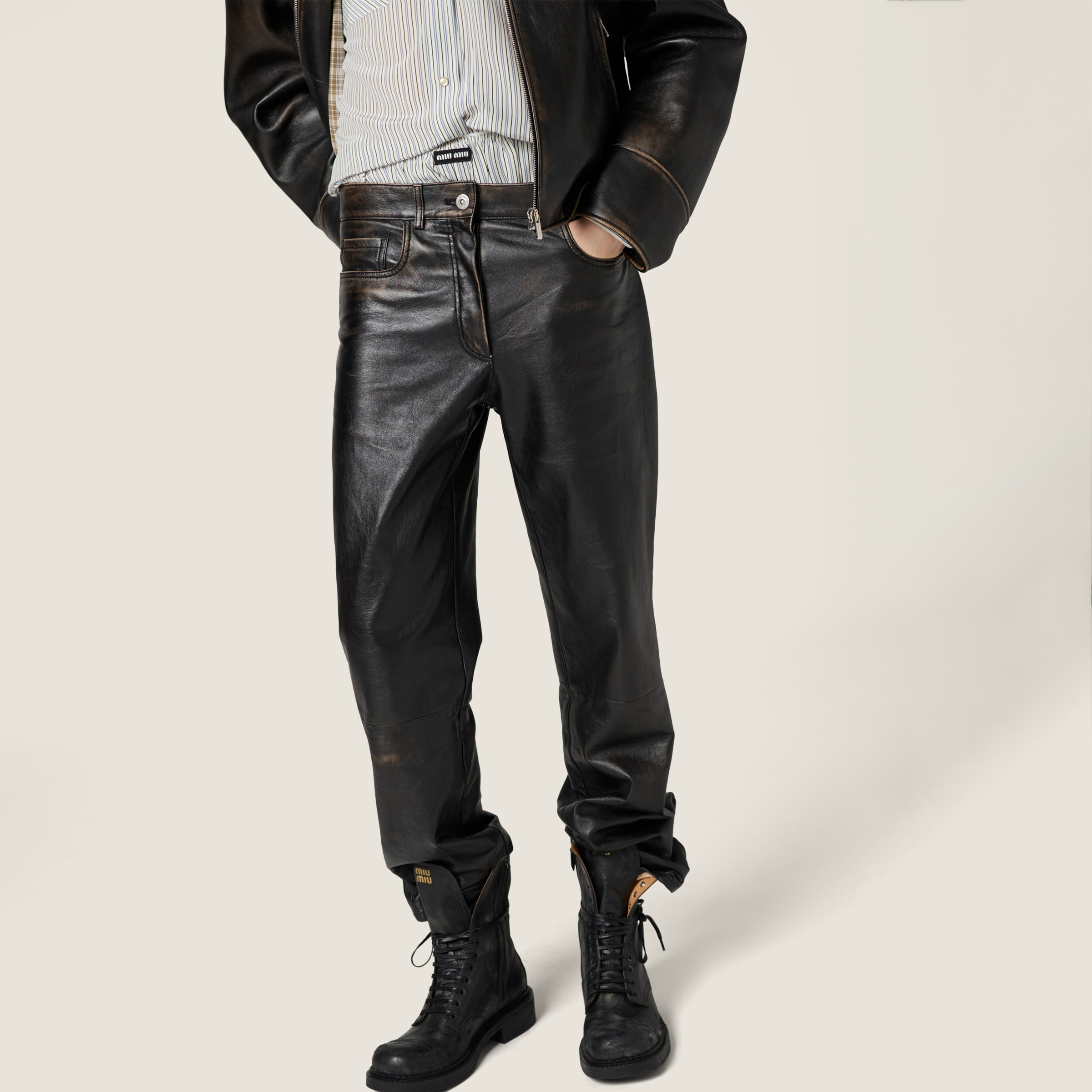 Nappa leather pants - 5