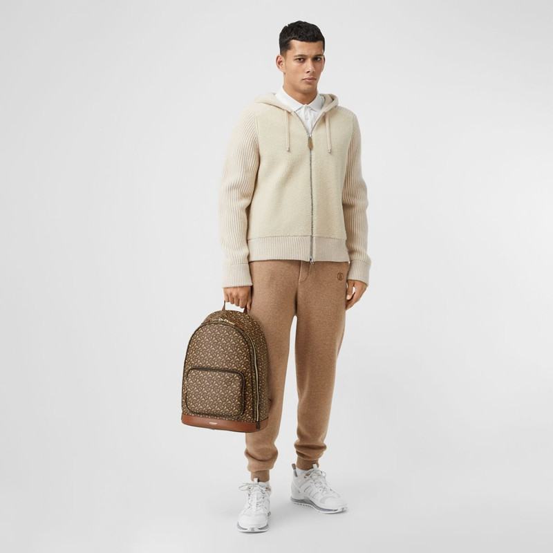 Monogram Print E-canvas and Leather Backpack 11