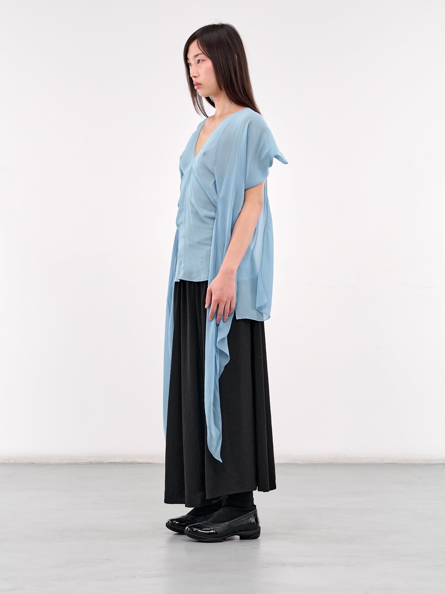 Draped Trim Blouse - 2