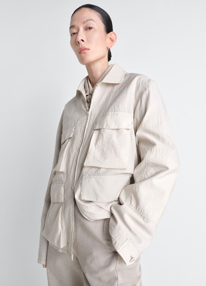 3D POCKET JACKET IN WASHED TECHNICAL COTTON 4