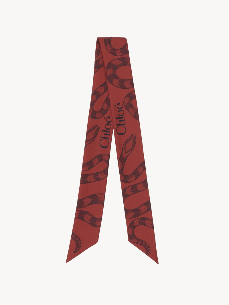 THE CHLOÉ SNAKE BANDEAU SCARF IN SILK 1