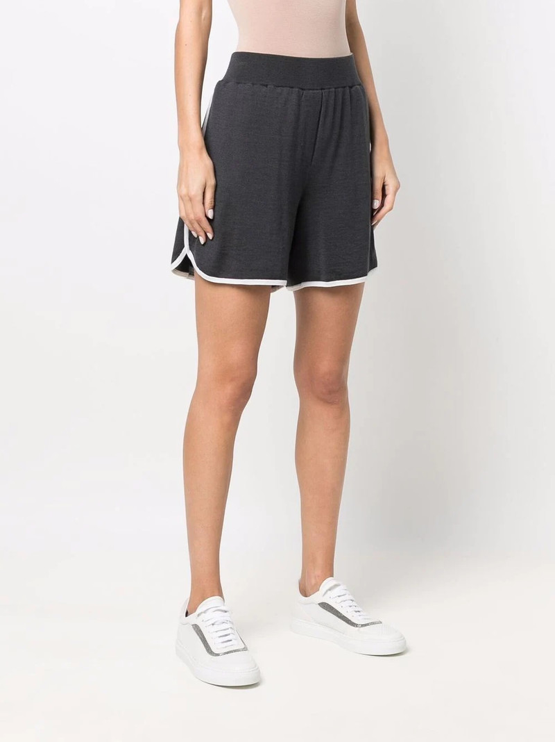 cashmere-blend elastic waist shorts 3