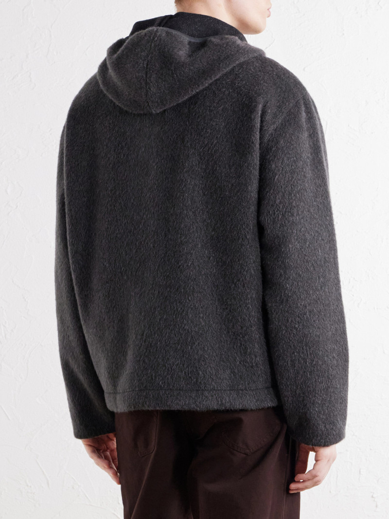 Erro Brushed Wool and Mohair-Blend Felt Hoodie 4