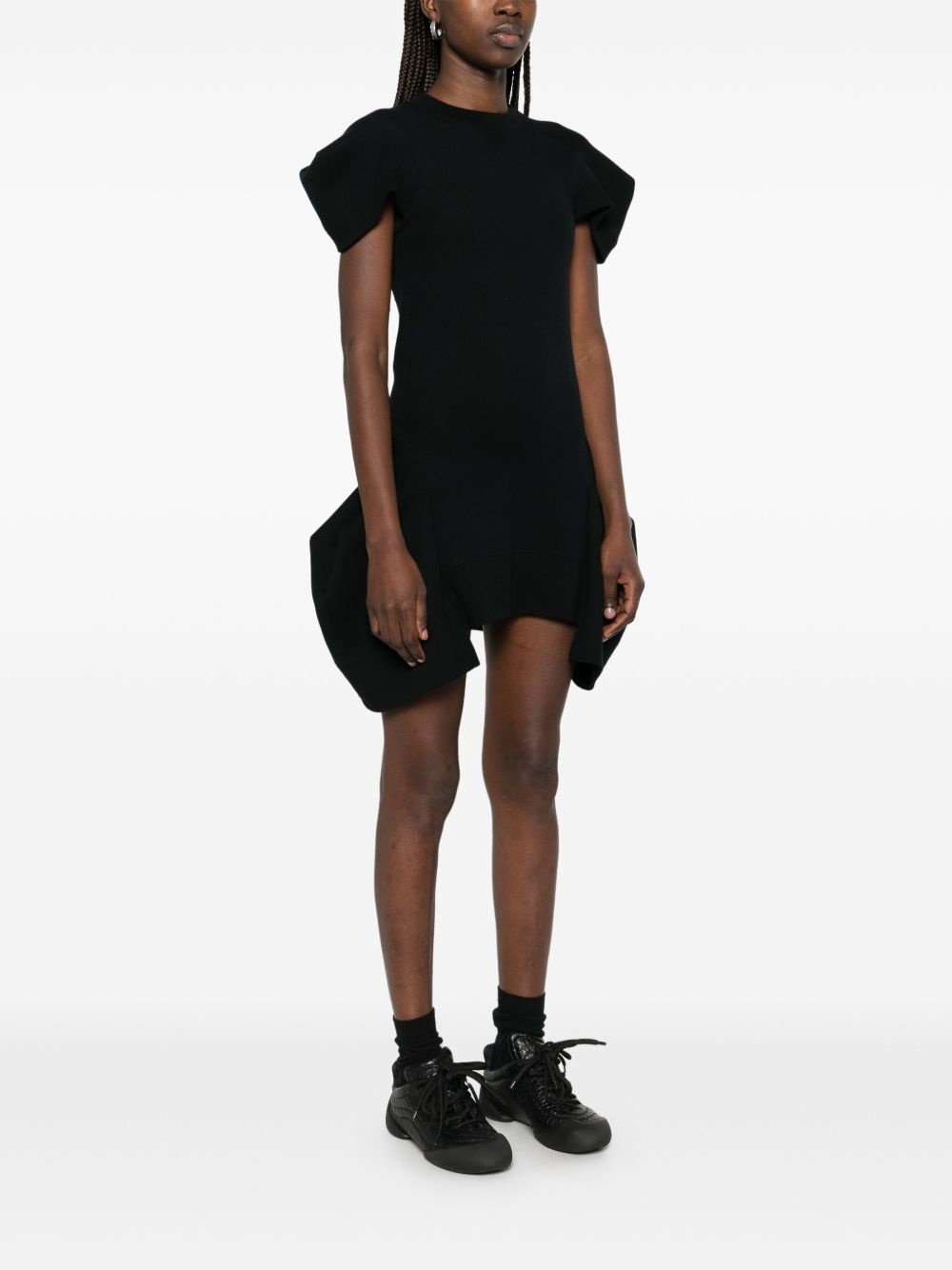 asymmetric-hem mini dress - 3