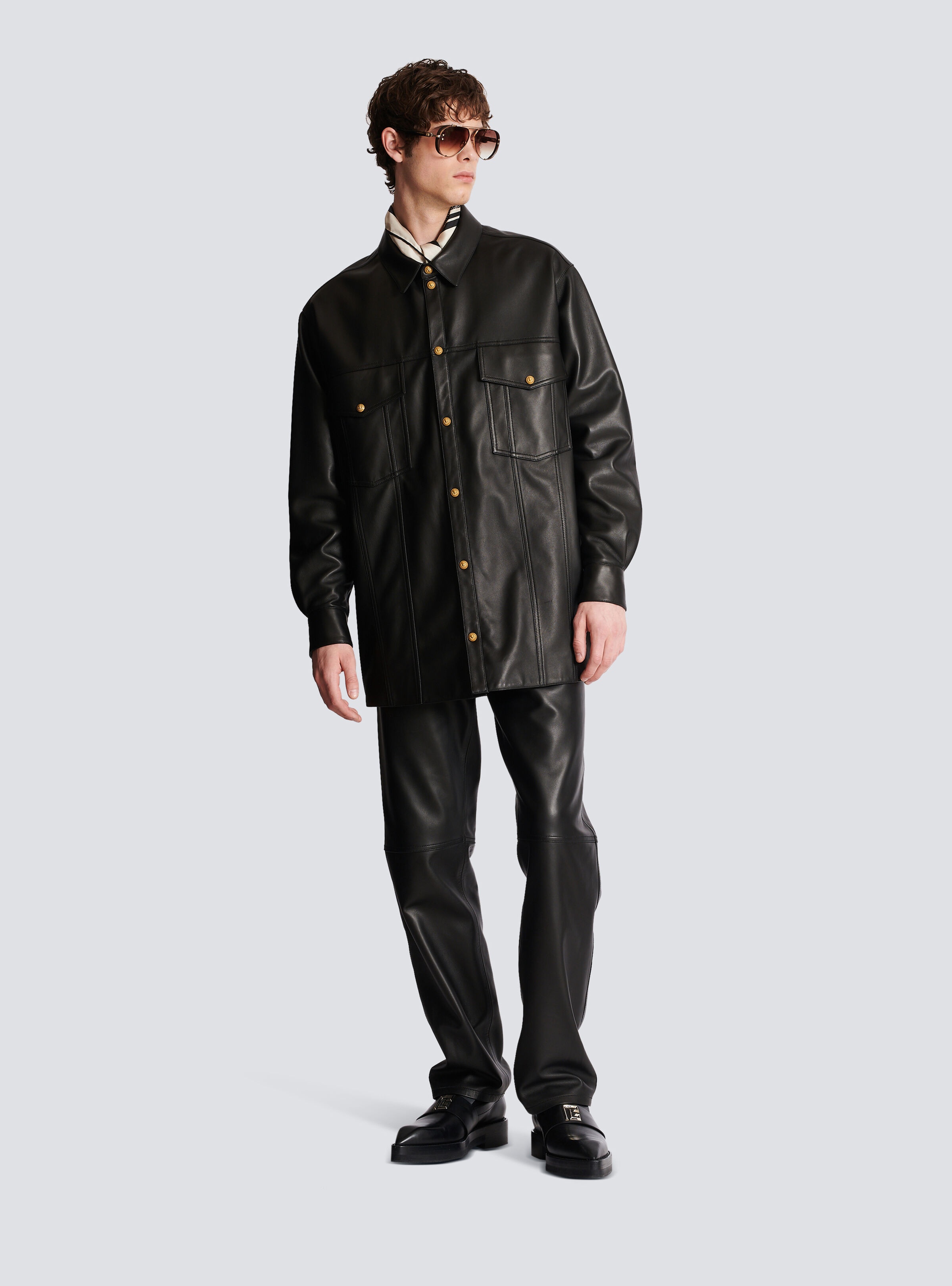 Leather overshirt - 2