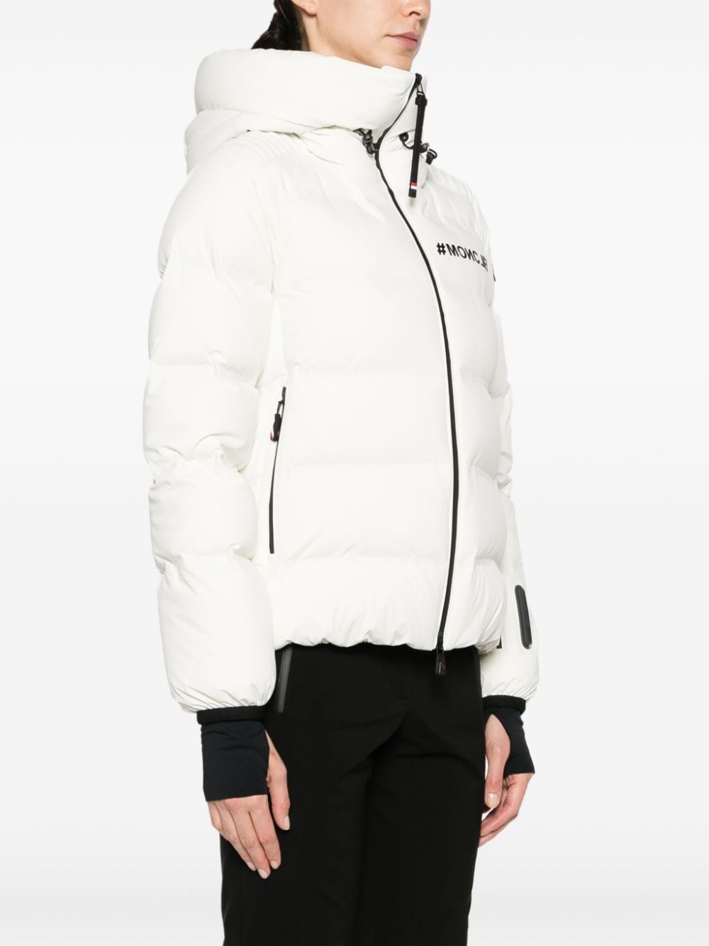 Suisses logo-print puffer jacket - 3