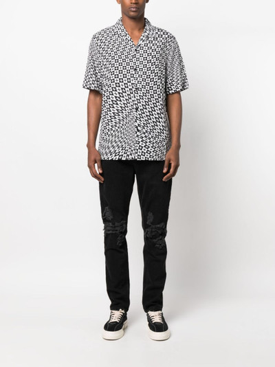 Ksubi two-tone print spread-collar shirt outlook