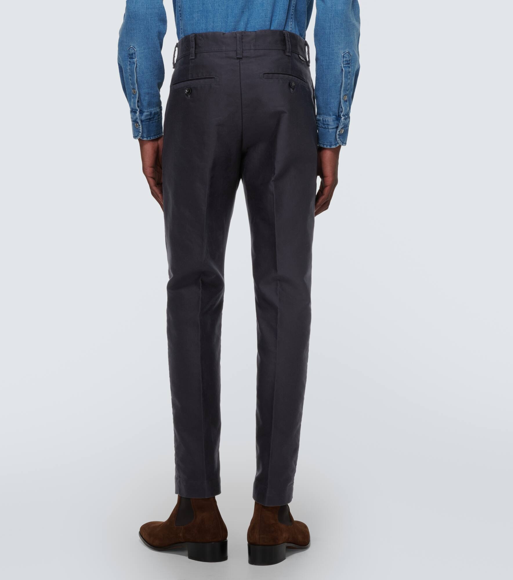 Straight cotton pants - 4