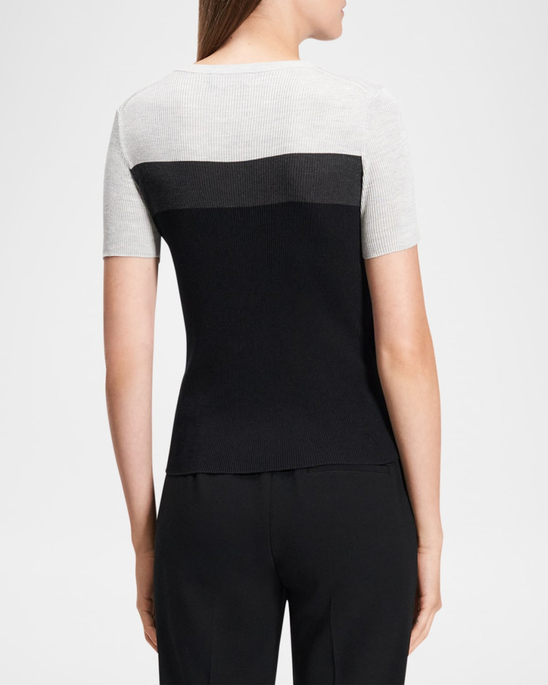 Theory Washable Silk Basic Tee outlook