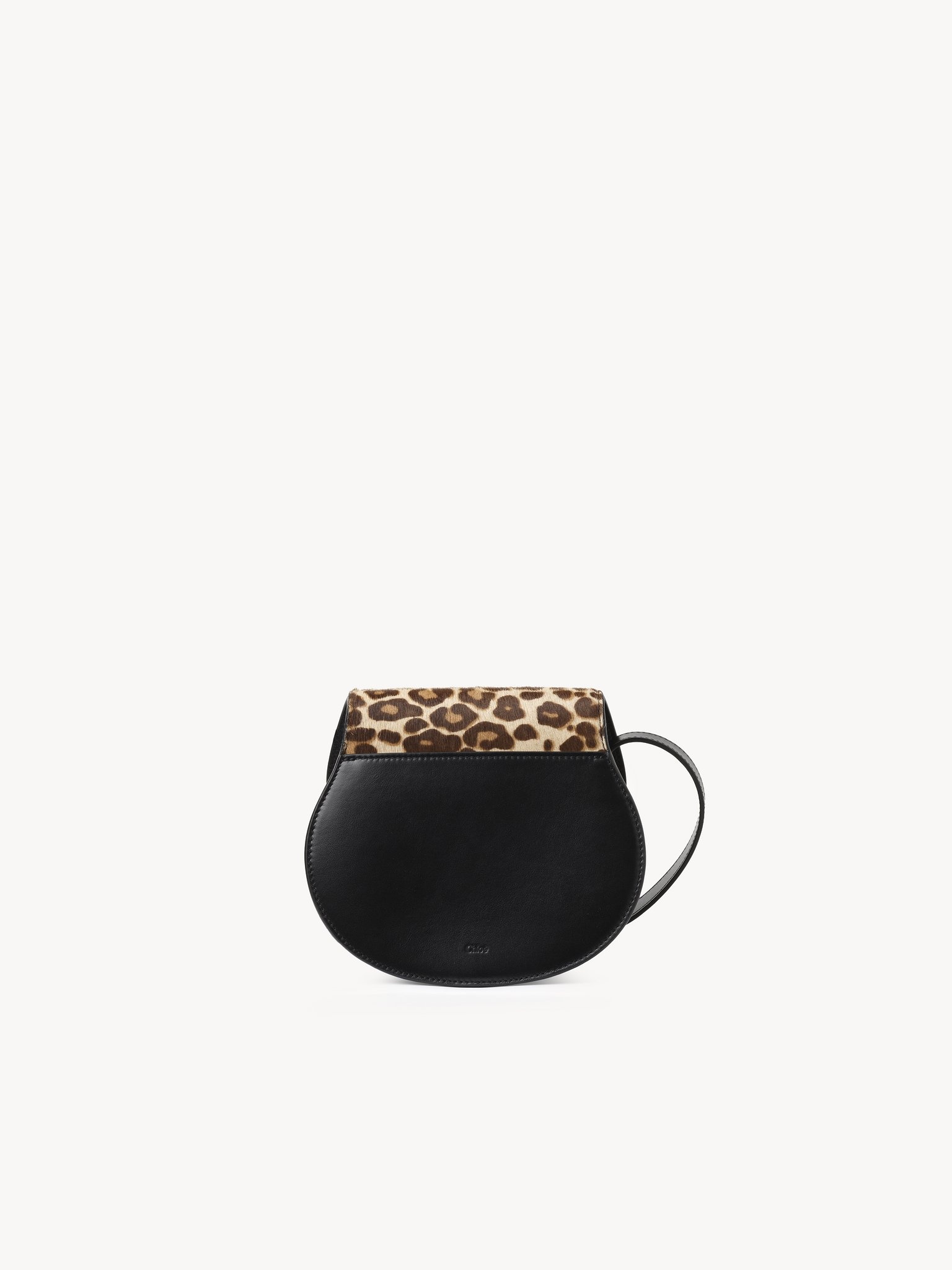 SMALL MARCIE SADDLE BAG IN LEOPARD-PRINT LEATHER - 3