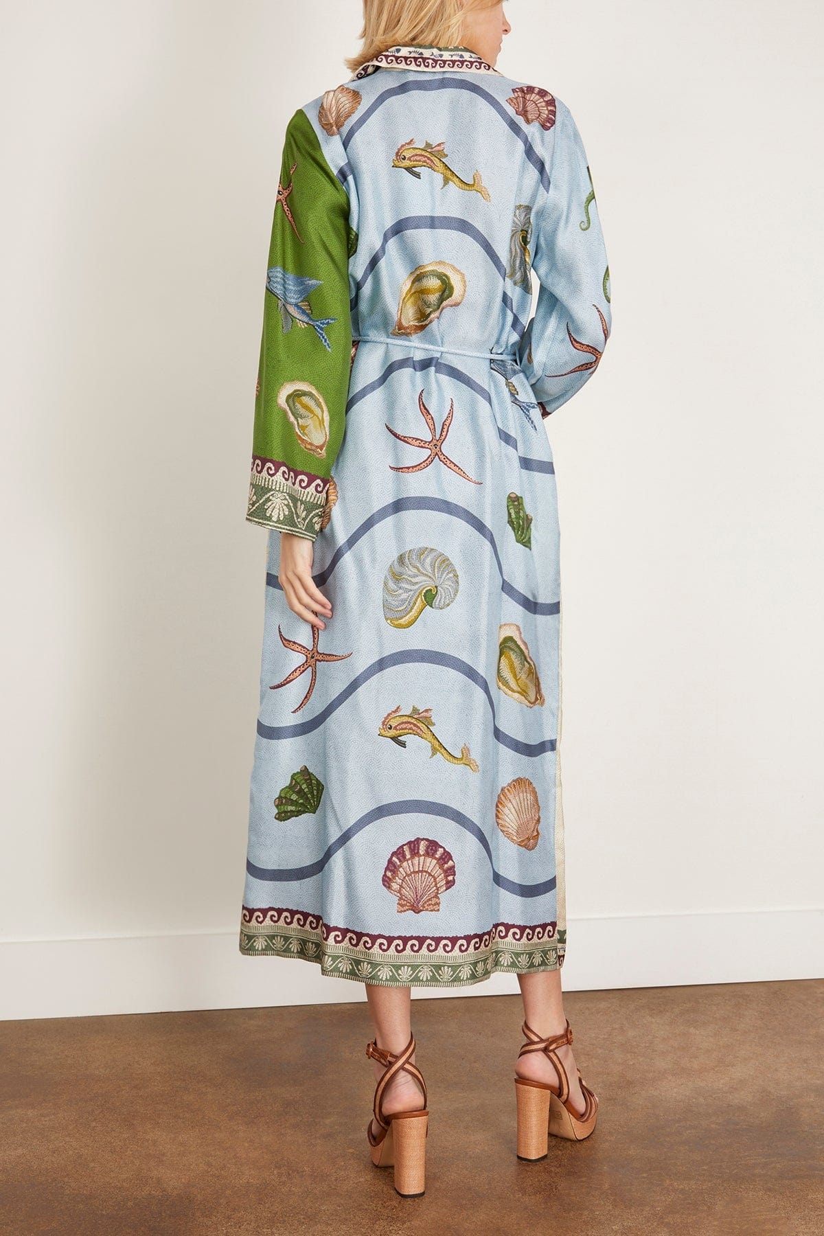 Bath House Silk Shirtdress in Multi - 4