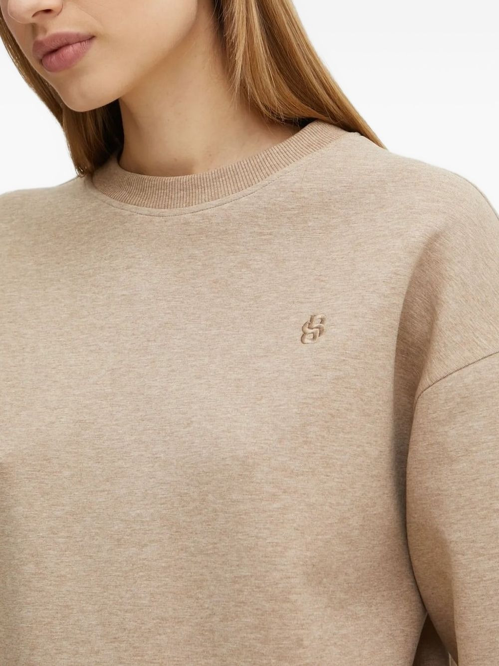 embroidered-detail sweatshirt - 3
