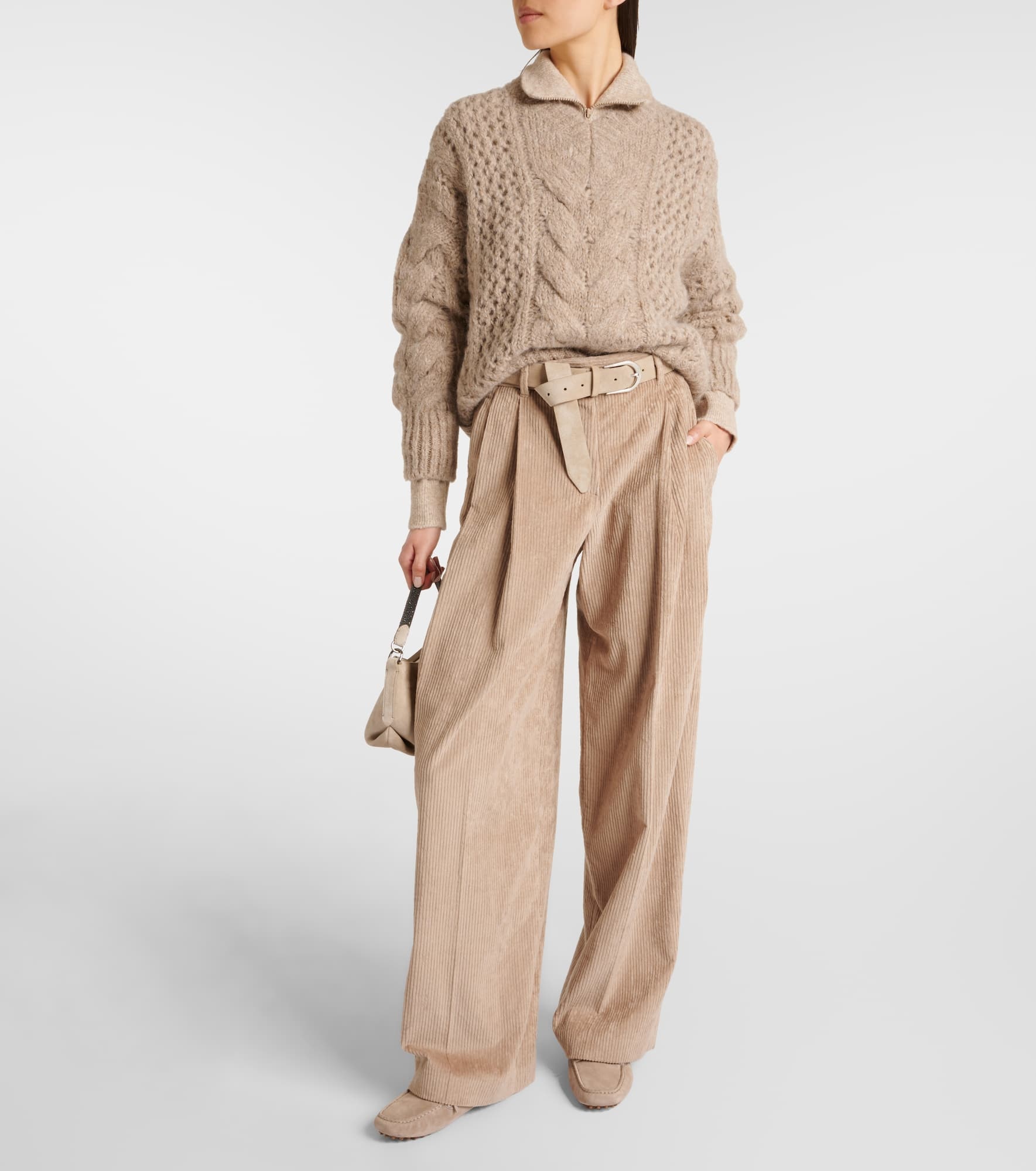 Cotton corduroy wide-leg pants - 2