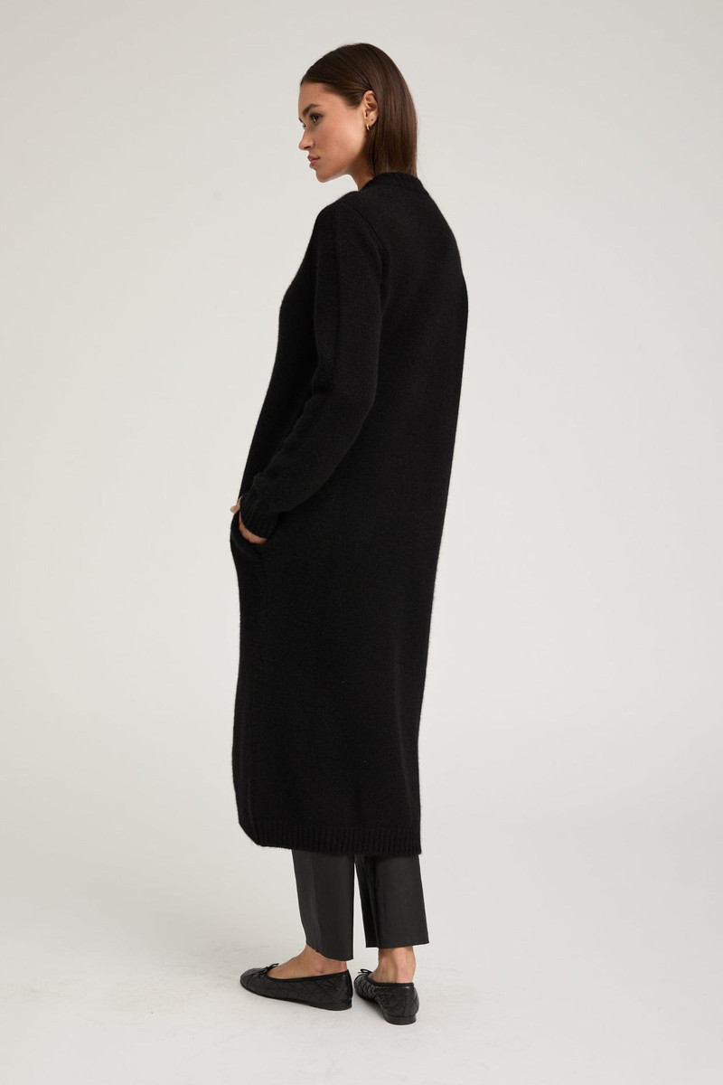 BLACK HEAVY CASHMERE CARDIGAN 3