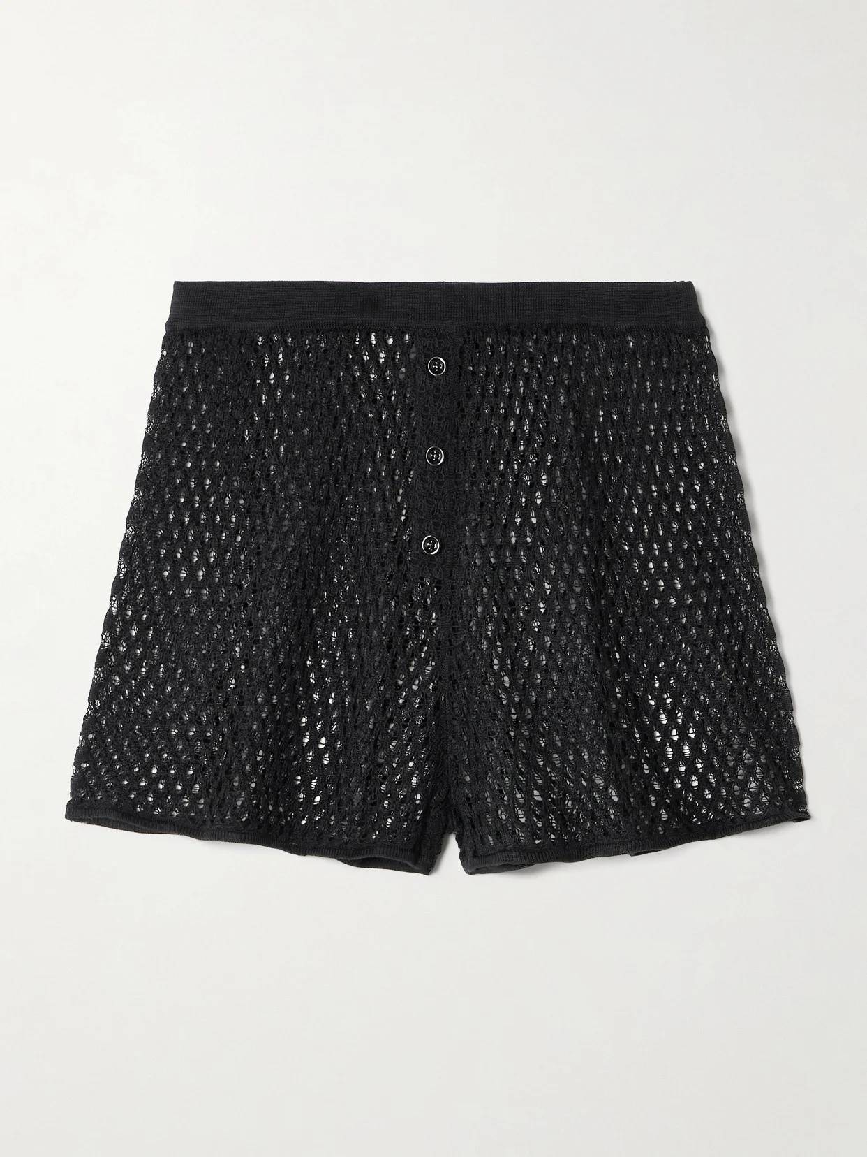 Open-knit Silk Shorts - 1