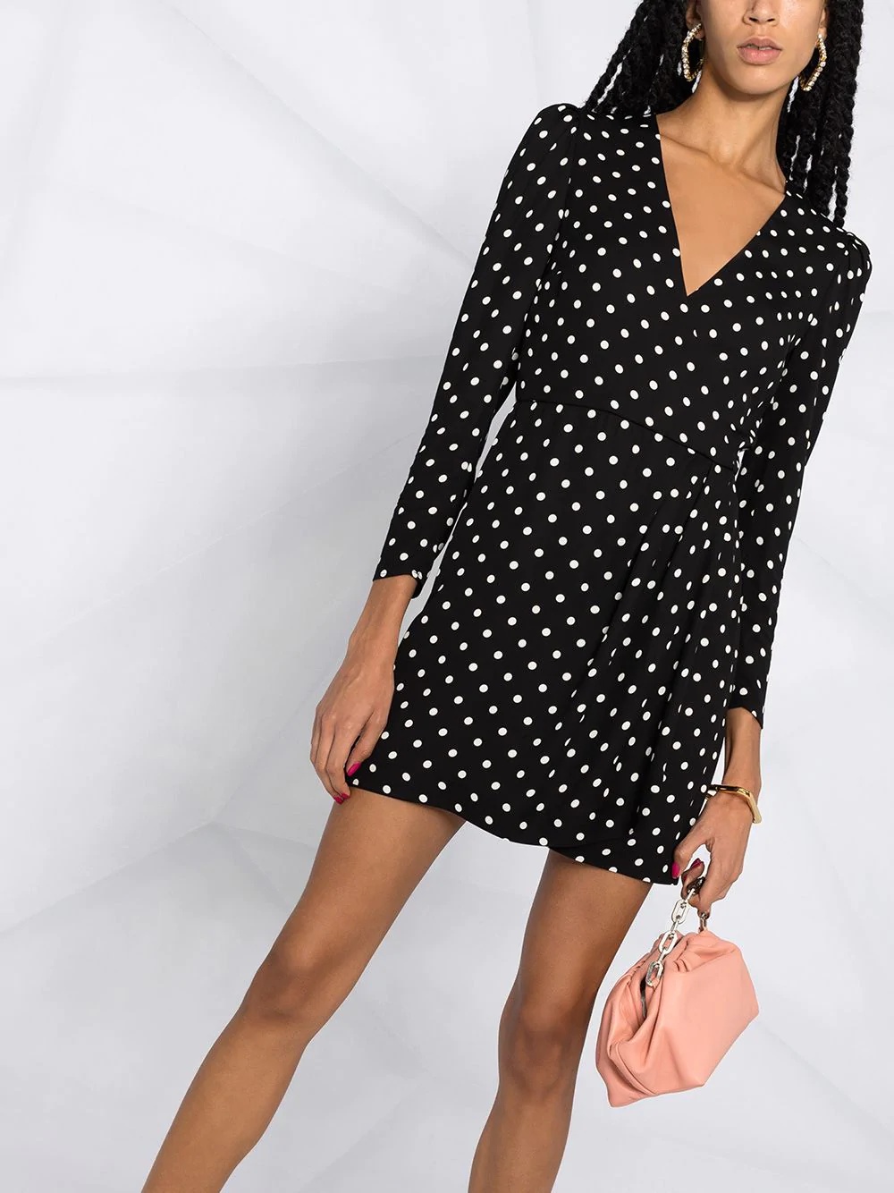 polka-dot wrap dress - 5