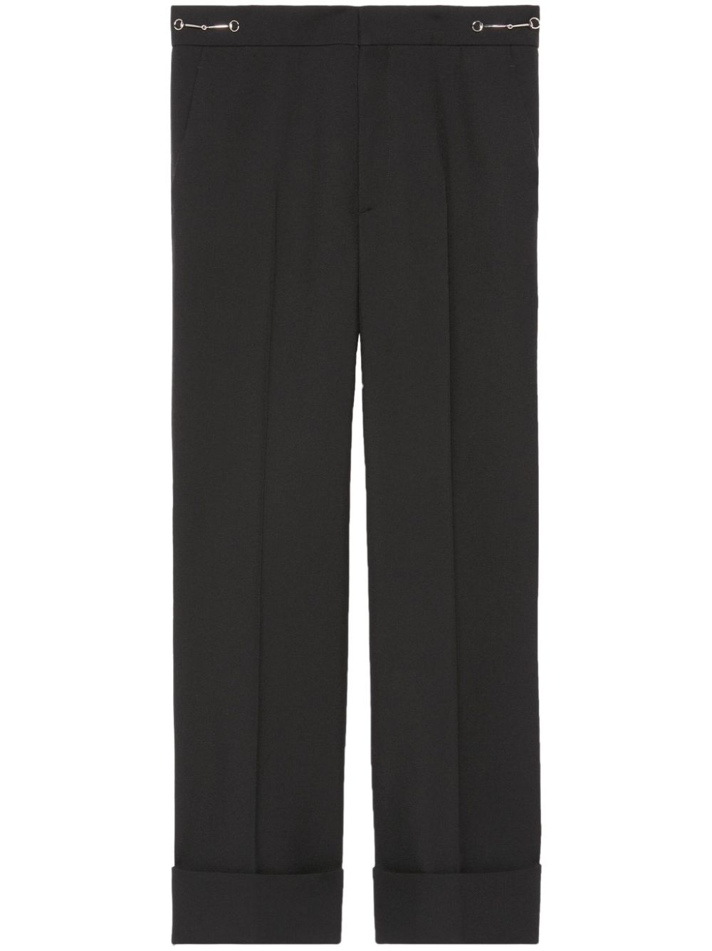 Wool cropped trousers - 1