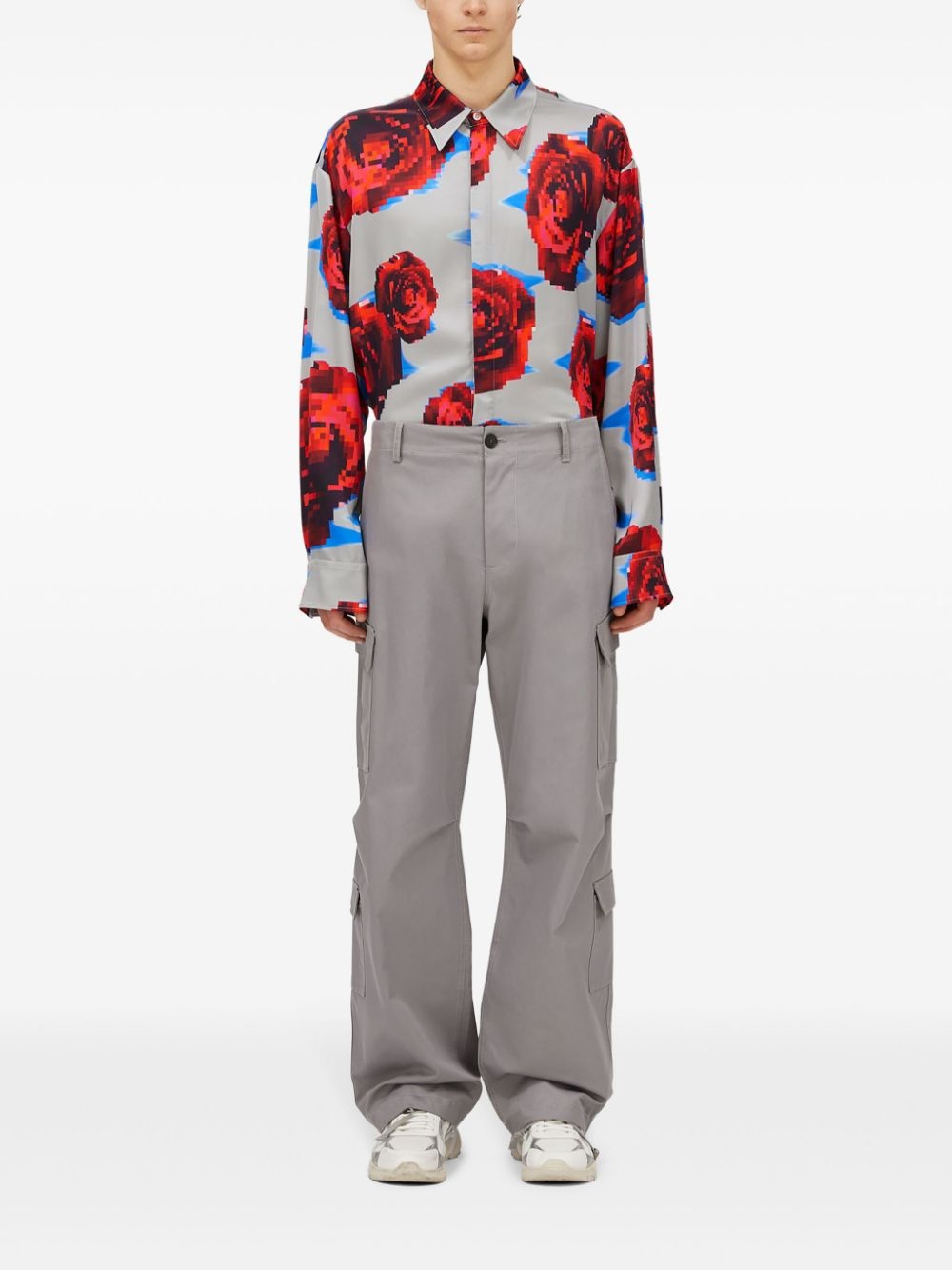 drawstring ankles cargo trousers - 2