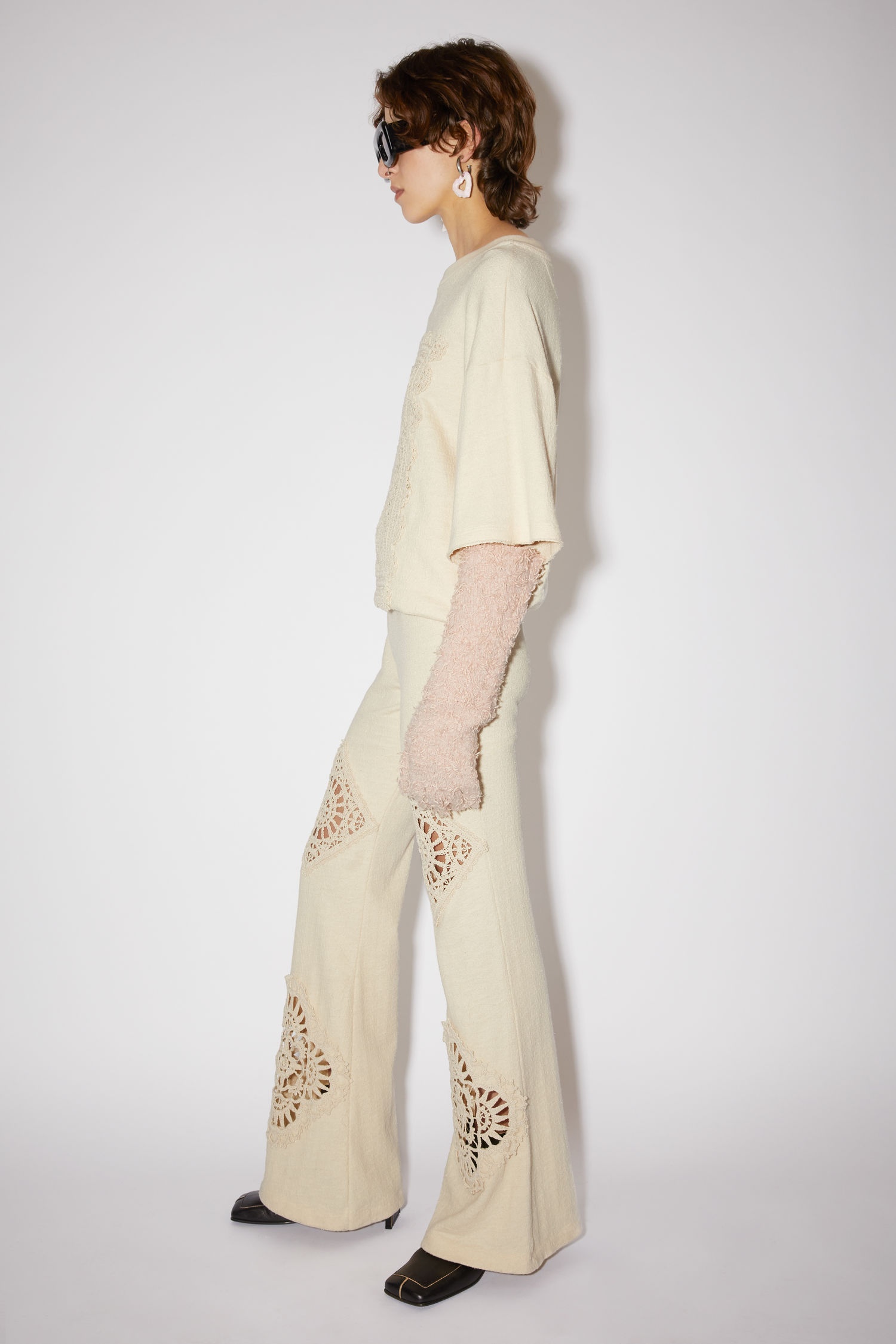 Crochet trousers - Ecru beige - 4