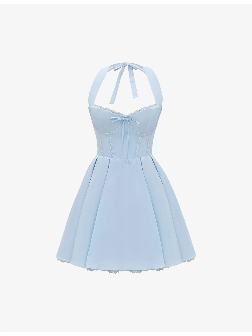 Harriet Halter Cotton-Blend Mini Dress - 1
