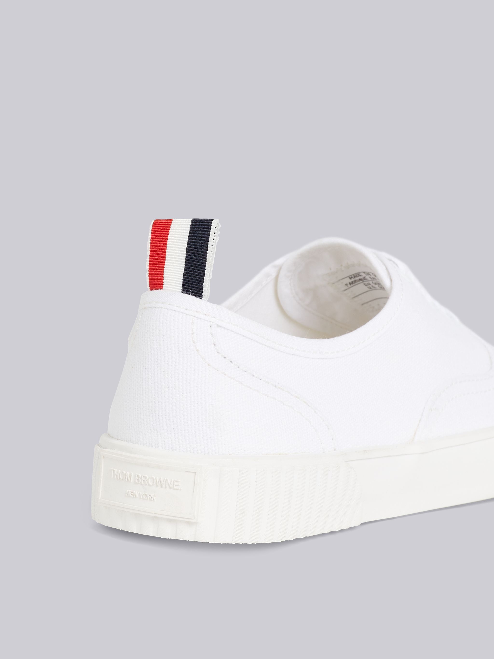 White Cotton Canvas Heritage Sneaker - 2