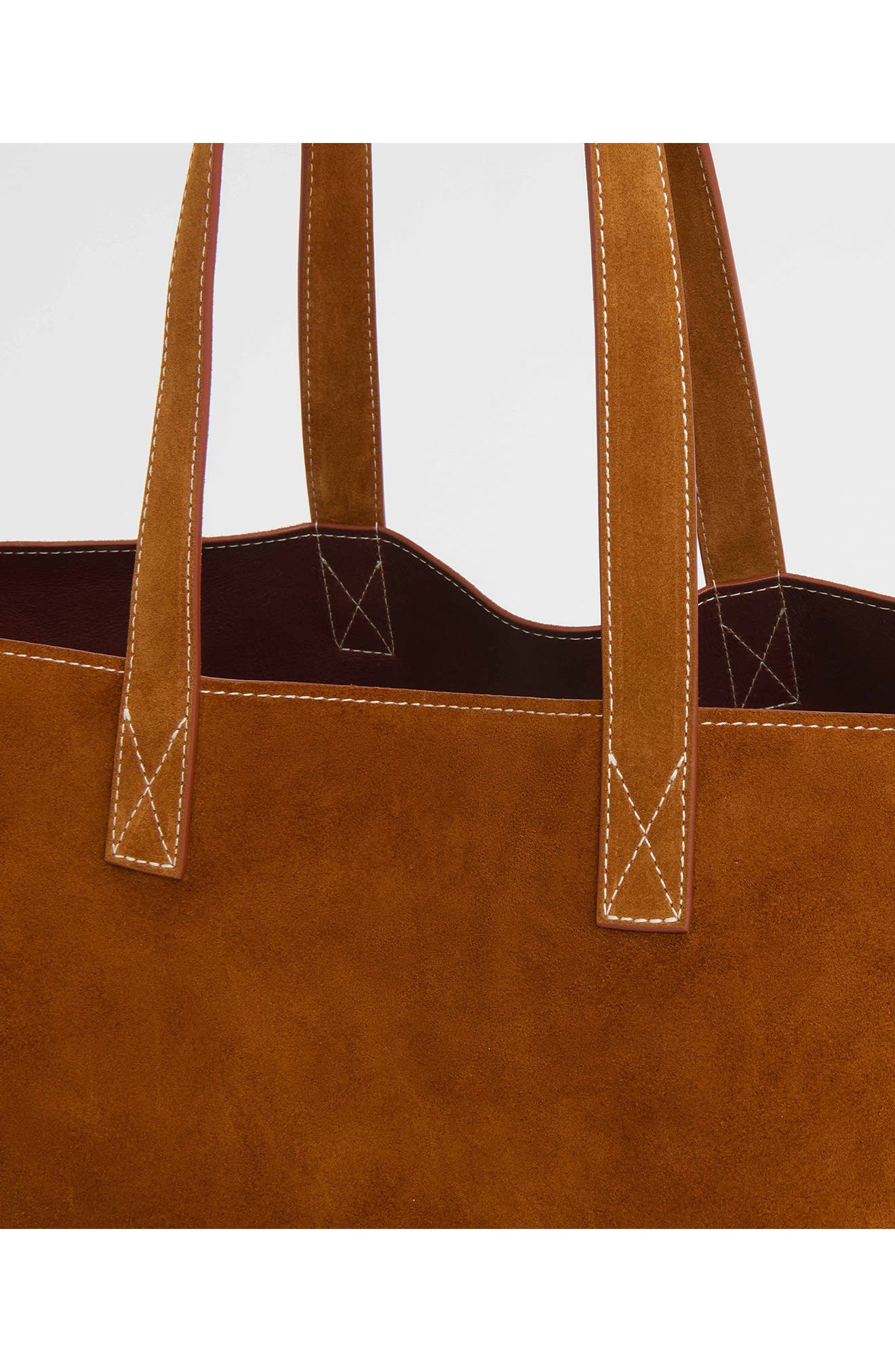 Mansur Gavriel Suede Tote in Saddle at Nordstrom - 4