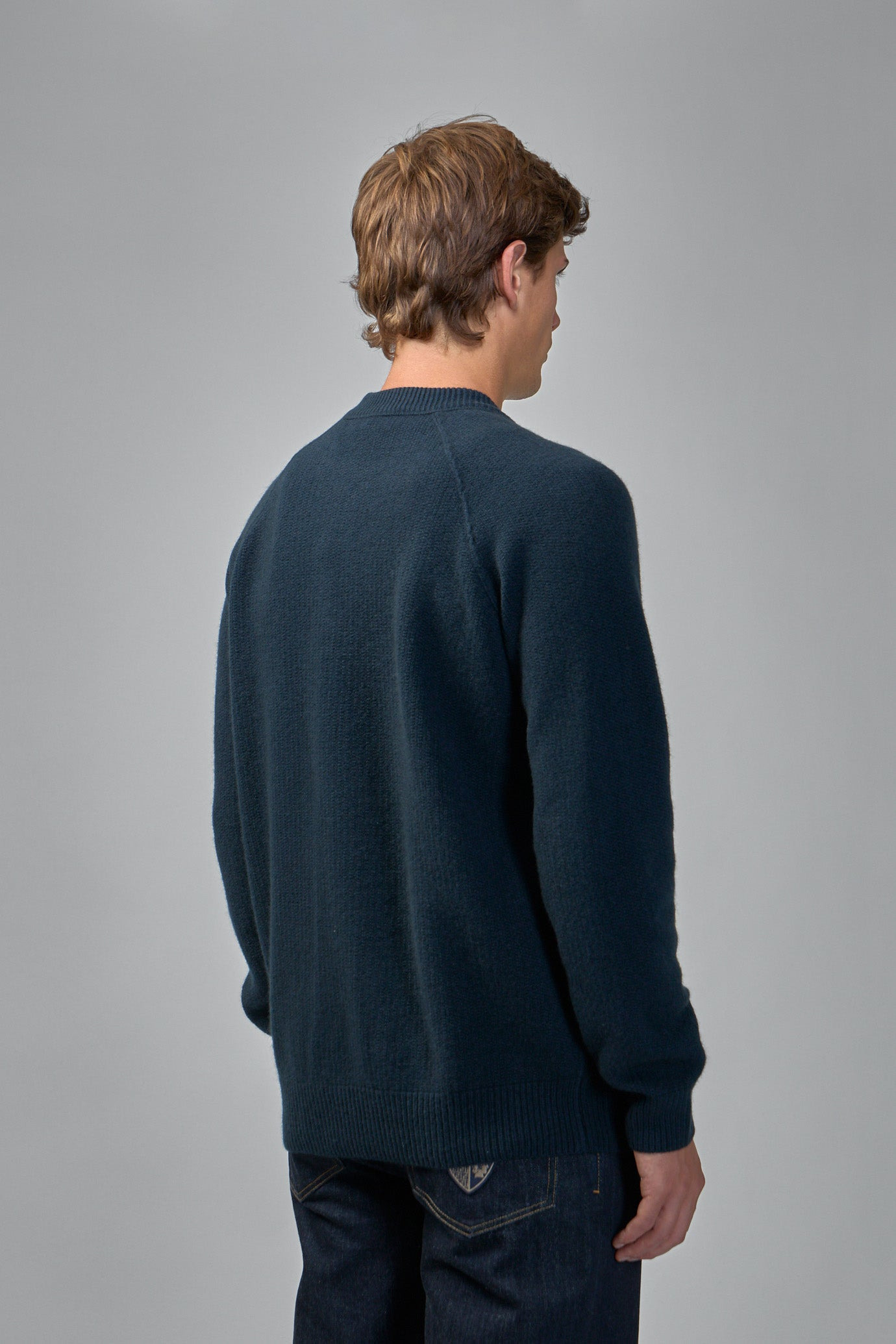 Crew Neck Knitted Sweatshirt - 4