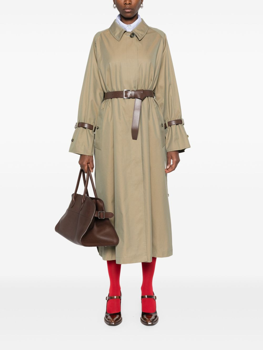 belted trench coat - 2