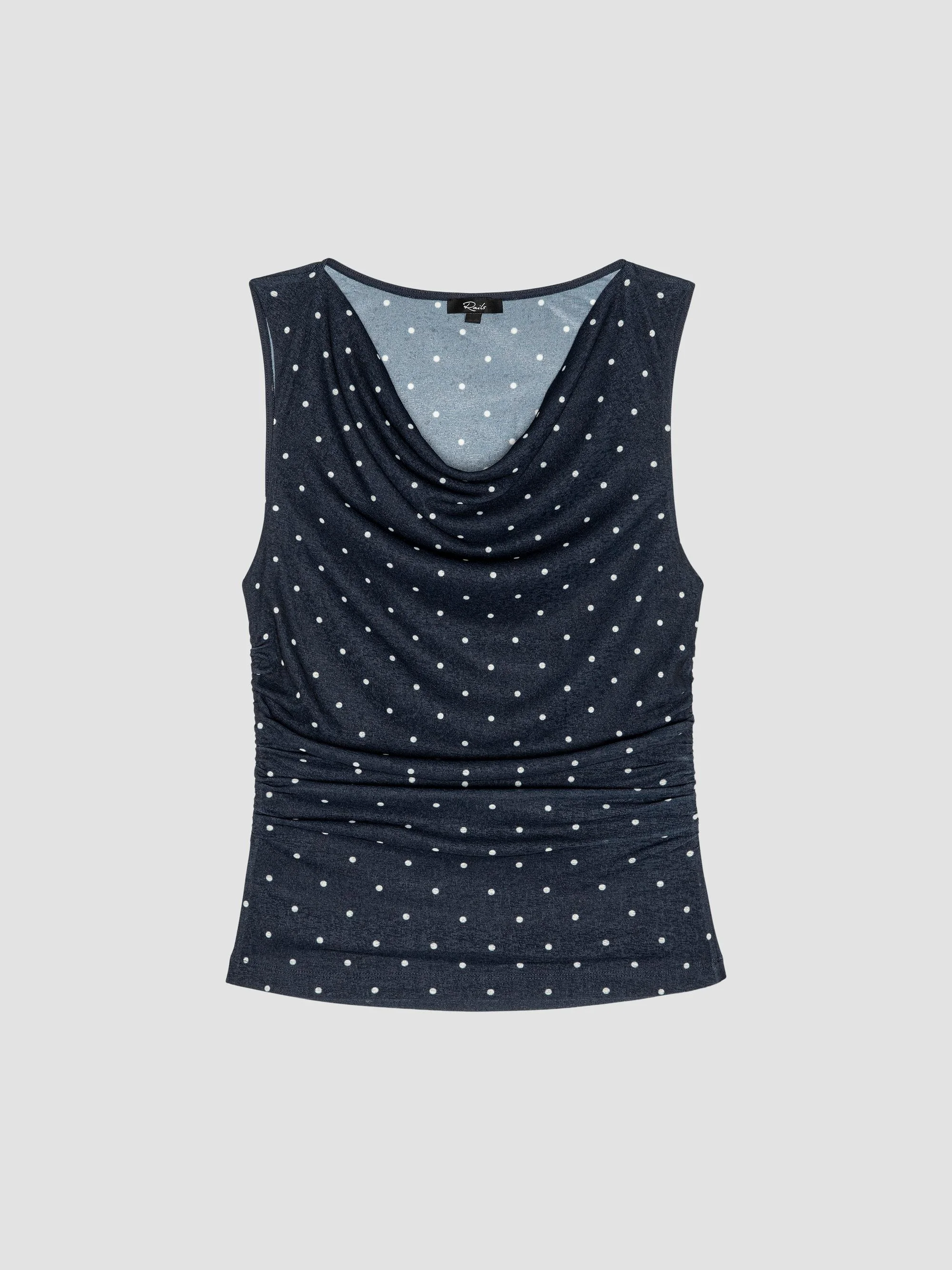 Women's Fete Polka Dot Top - Navy Polka Dots - 1